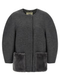 Fendi Gray Virgin Wool Coat