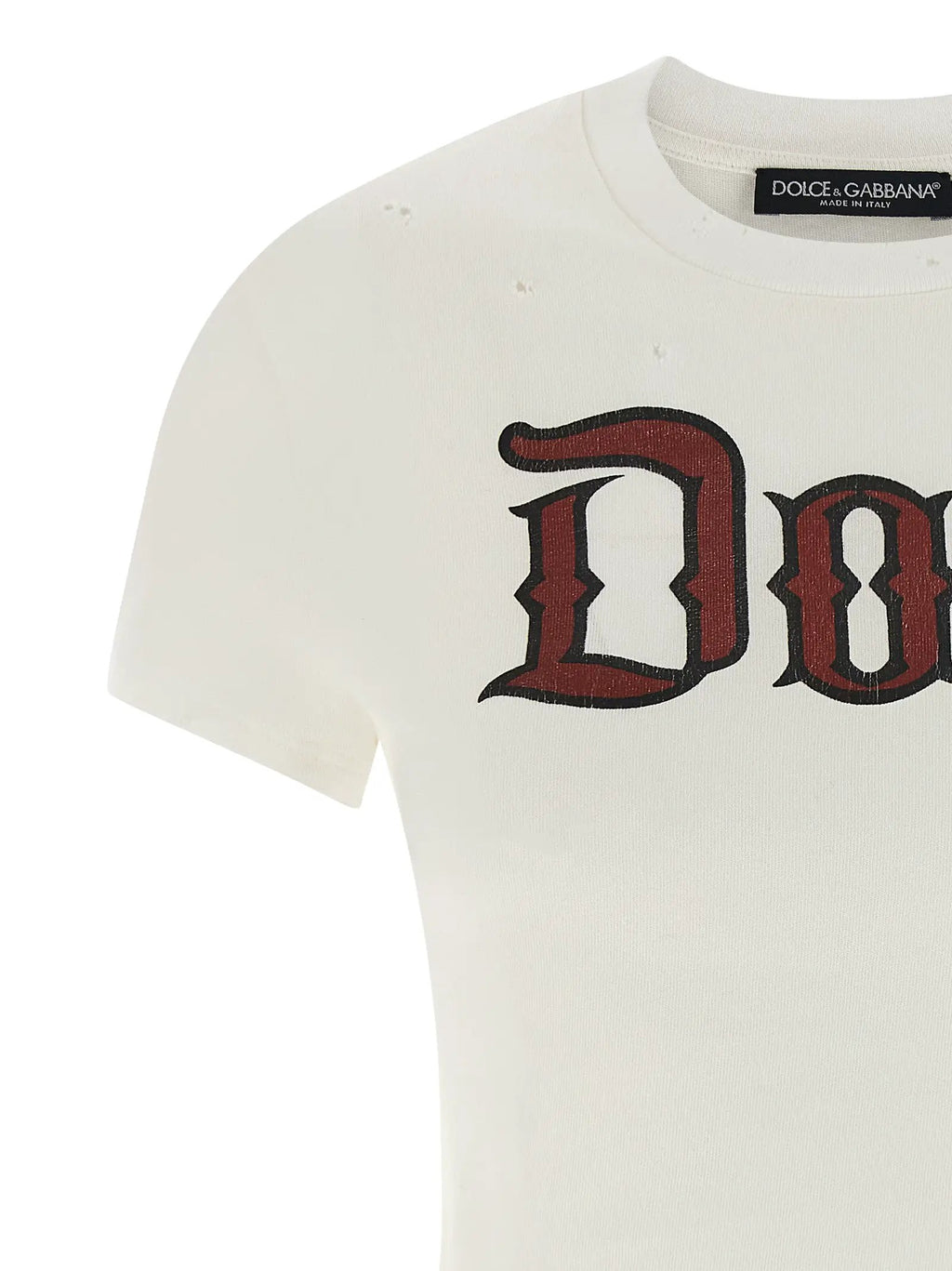 T-shirt blanc en coton Dolce &amp; Gabbana