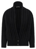 Dolce & Gabbana Black Virgin Wool Cardigan
