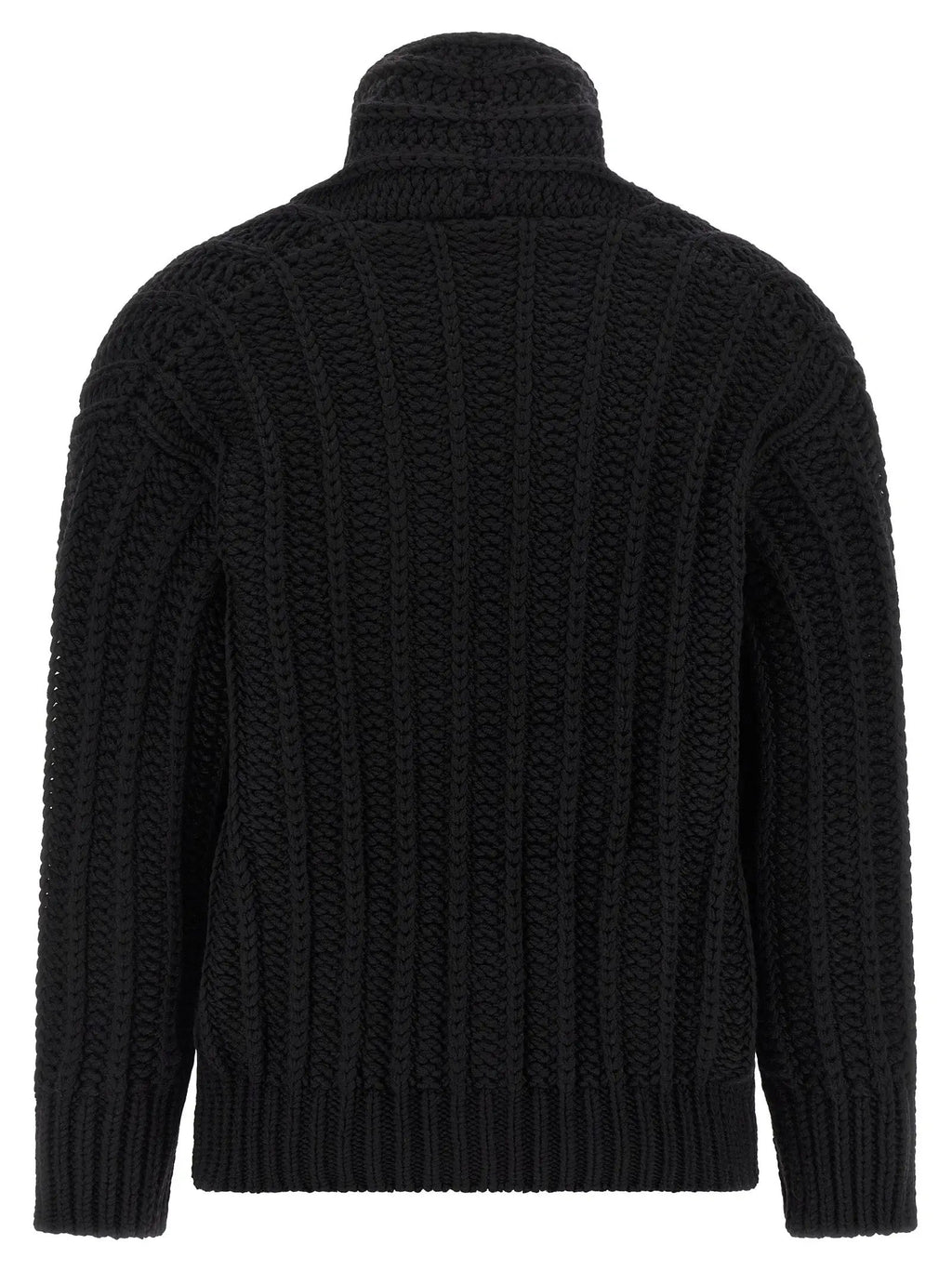 Dolce & Gabbana Black Virgin Wool Cardigan