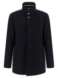 Hugo Boss Blue Wool Coat