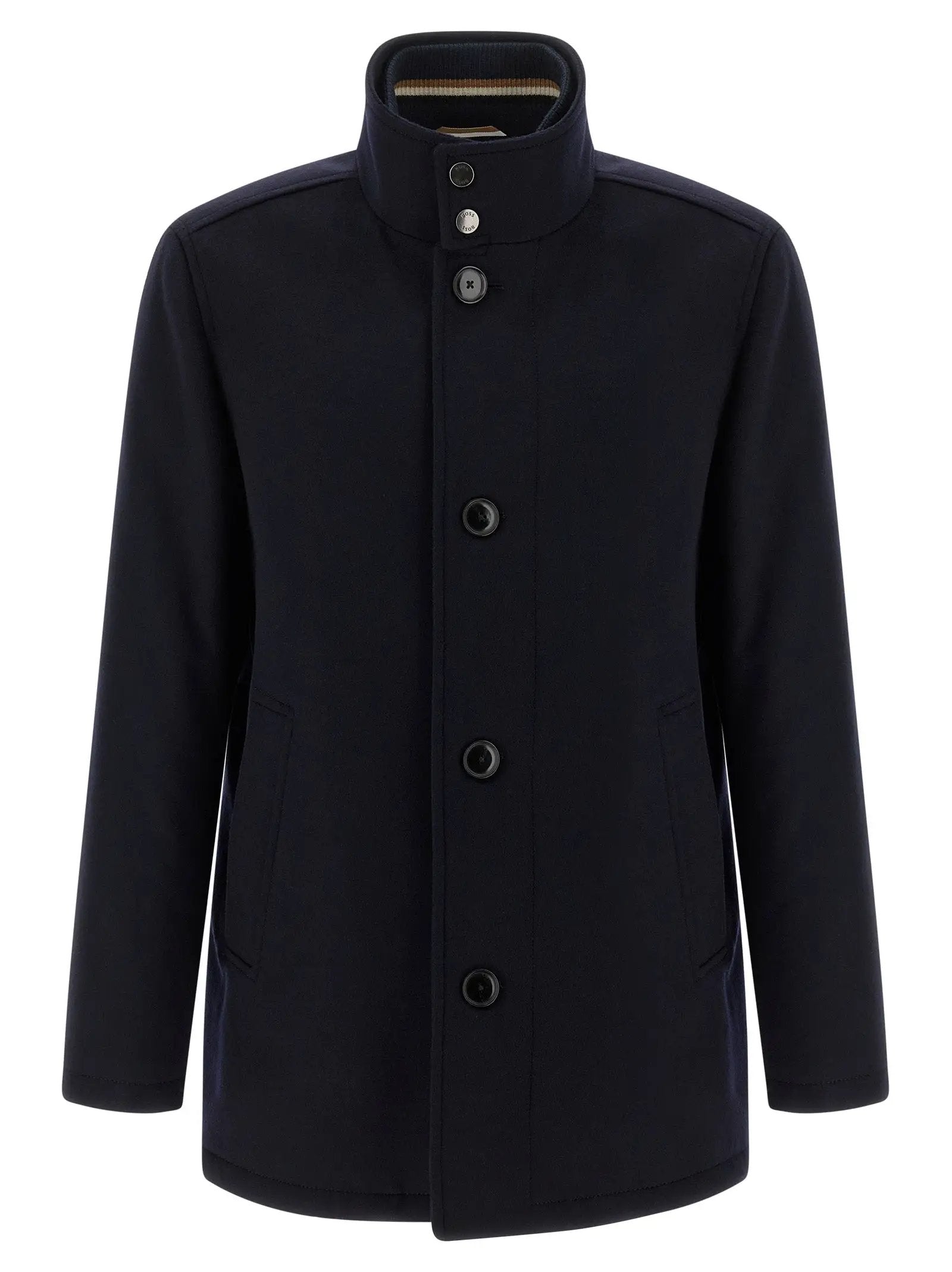 Hugo Boss Blue Wool Coat