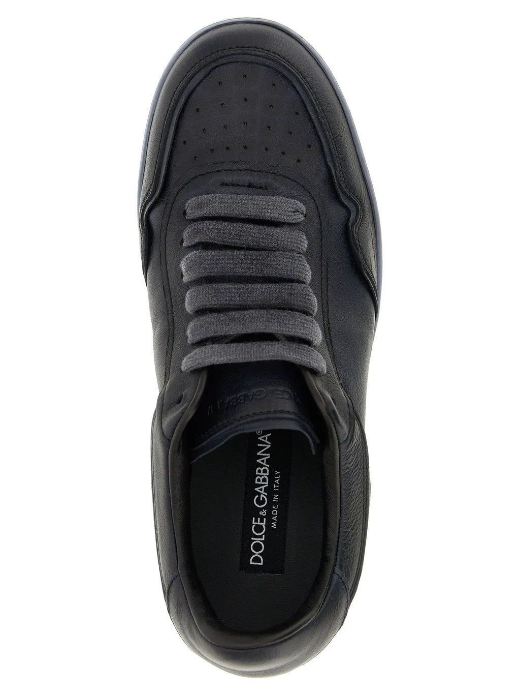 Dolce & Gabbana Black Lamb Leather Low Top Sneakers
