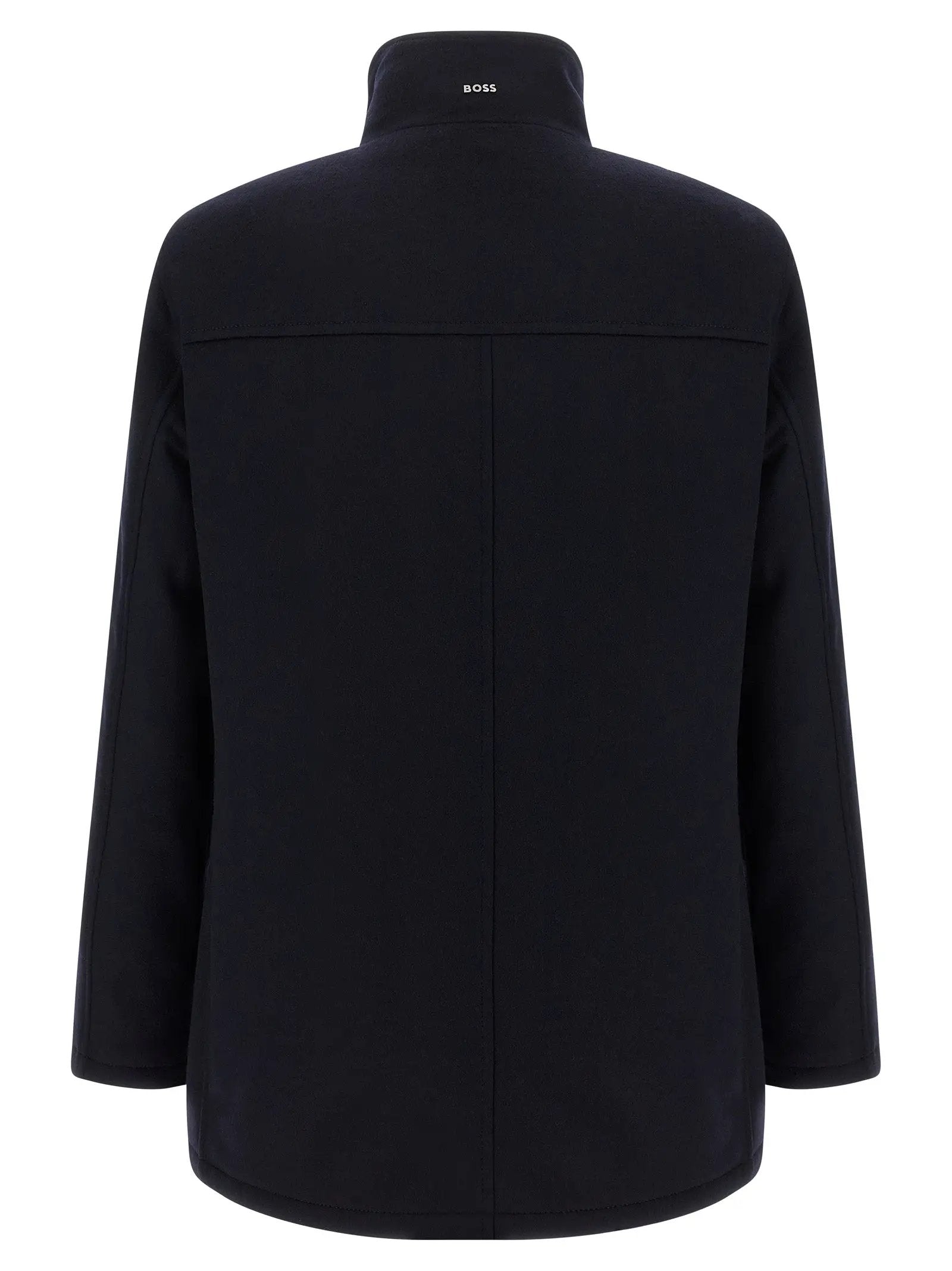 Hugo Boss Blue Wool Coat
