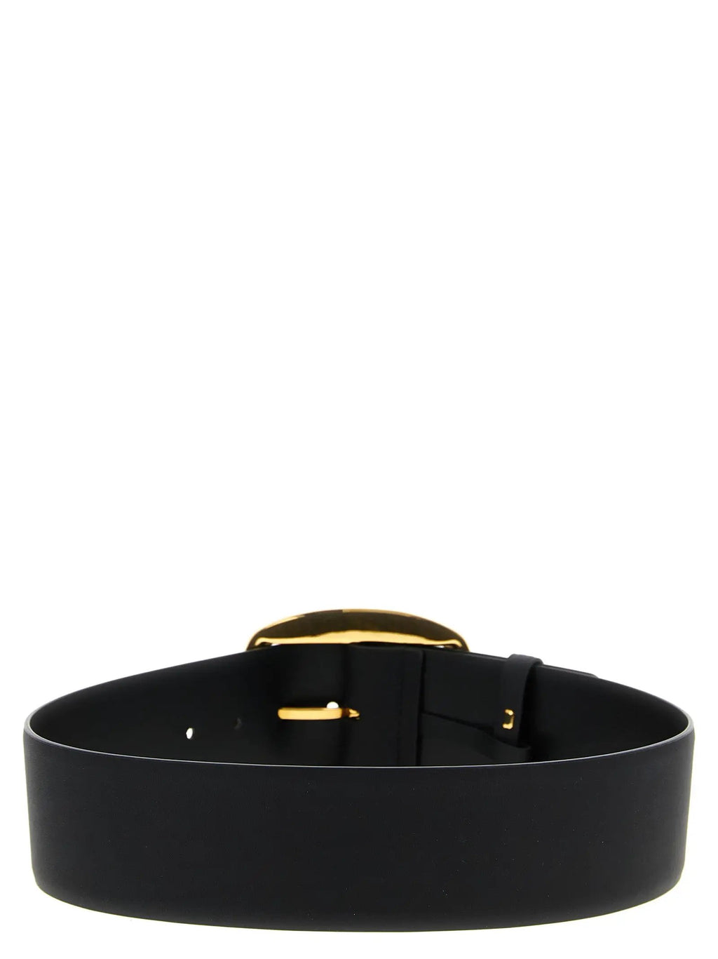 Ceinture Dolce &amp; Gabbana en cuir de veau noir, coupe classique