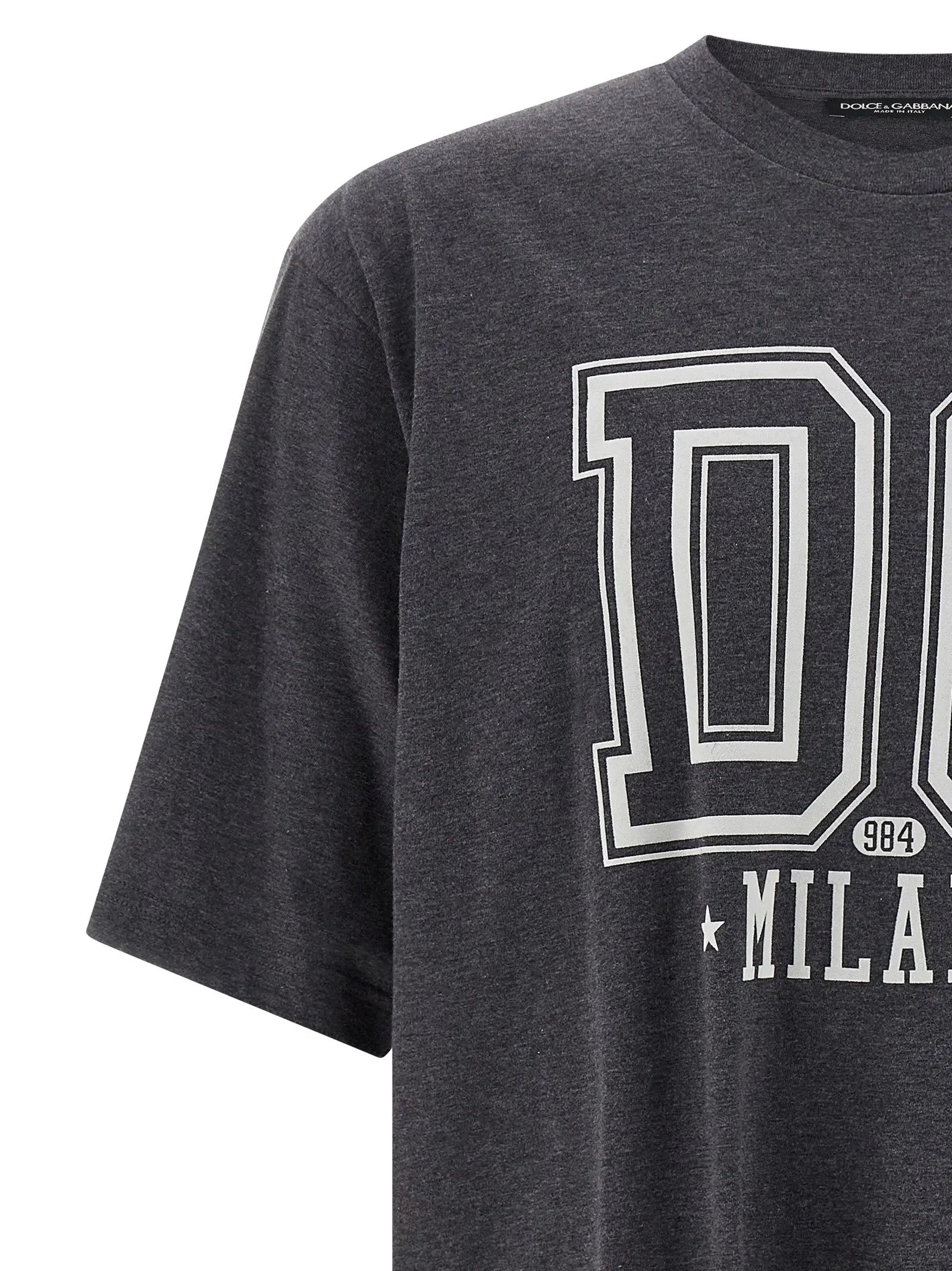 Dolce & Gabbana Gray Cotton T-Shirt
