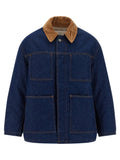 Ami Paris Blue Cotton Denim Jacket