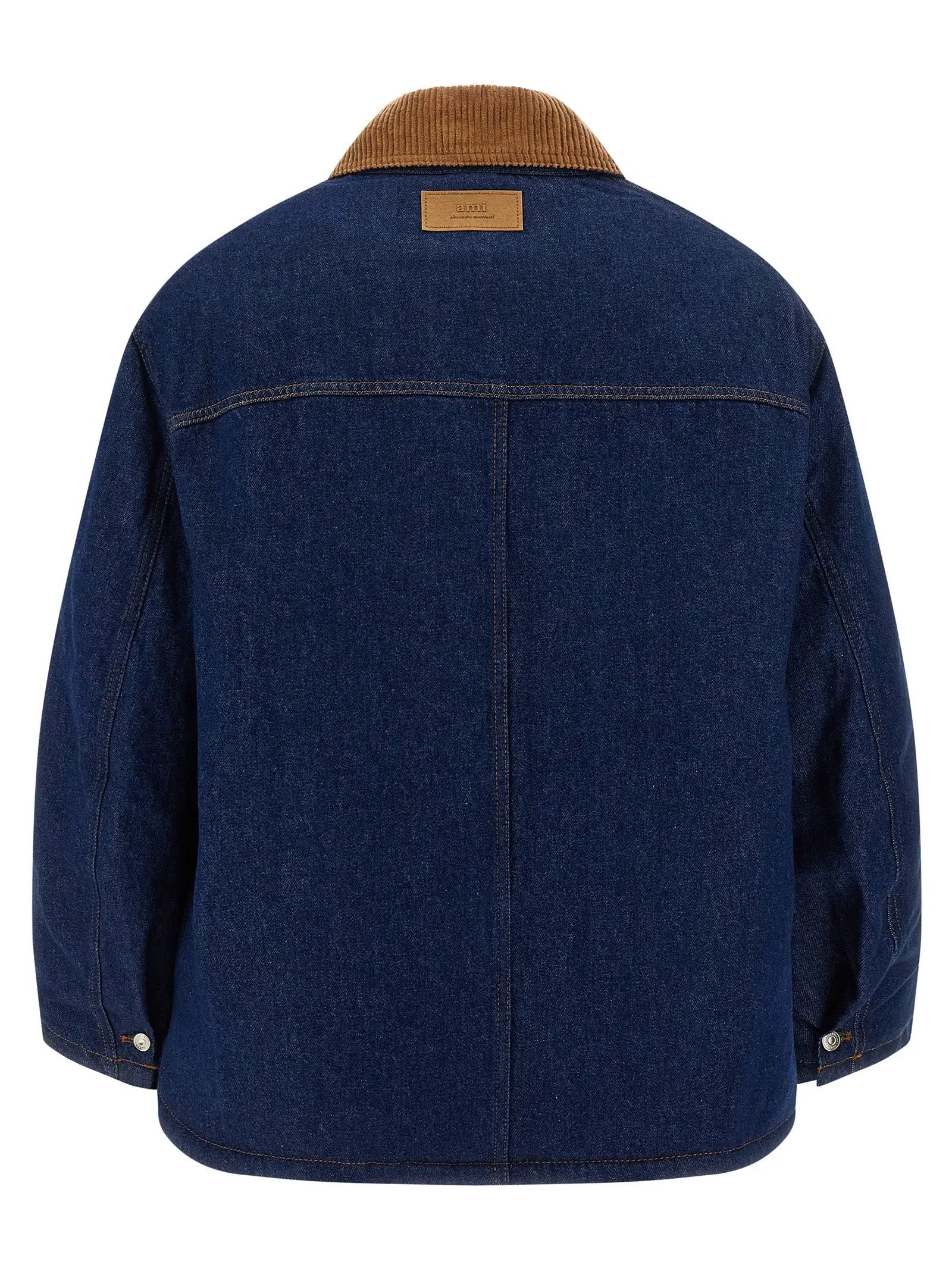 Ami Paris Blue Cotton Denim Jacket