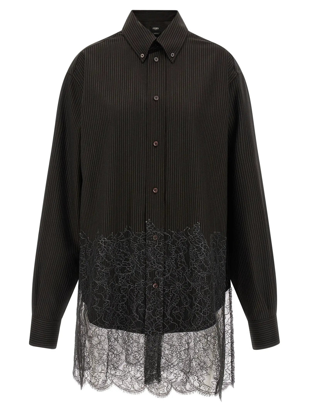 Fendi Brown Virgin Wool Blouse