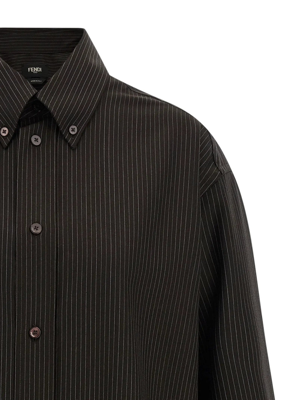 Fendi Brown Virgin Wool Blouse