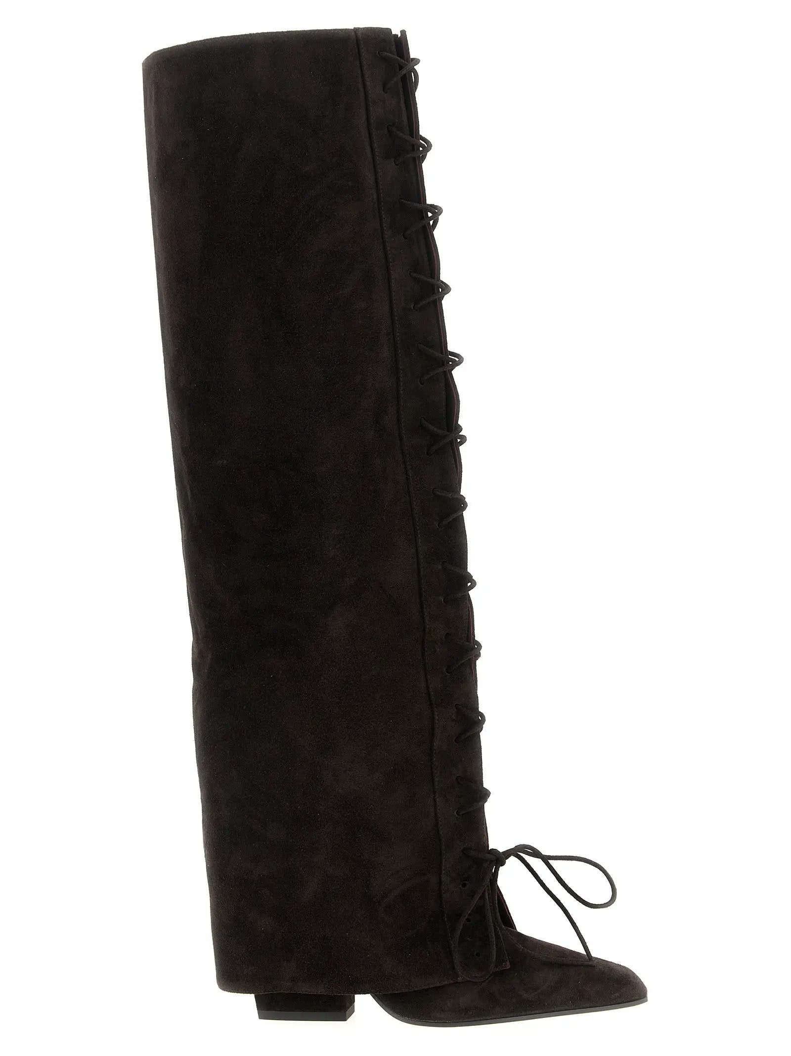 Paris Texas Brown Calfskin Over The Knee