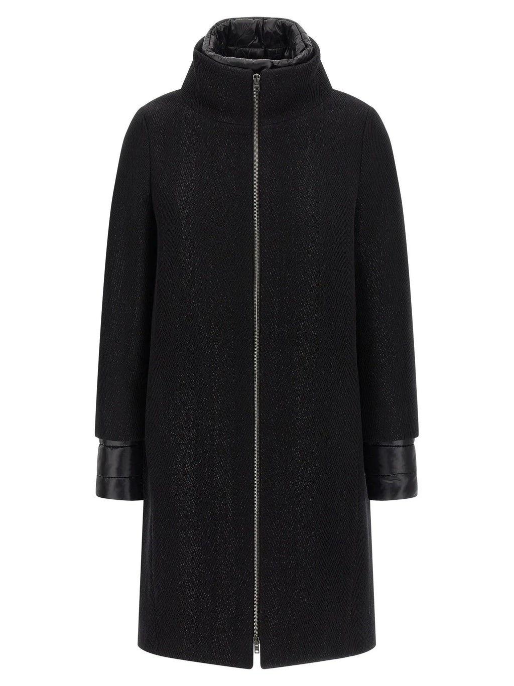 Herno Black Wool Coat