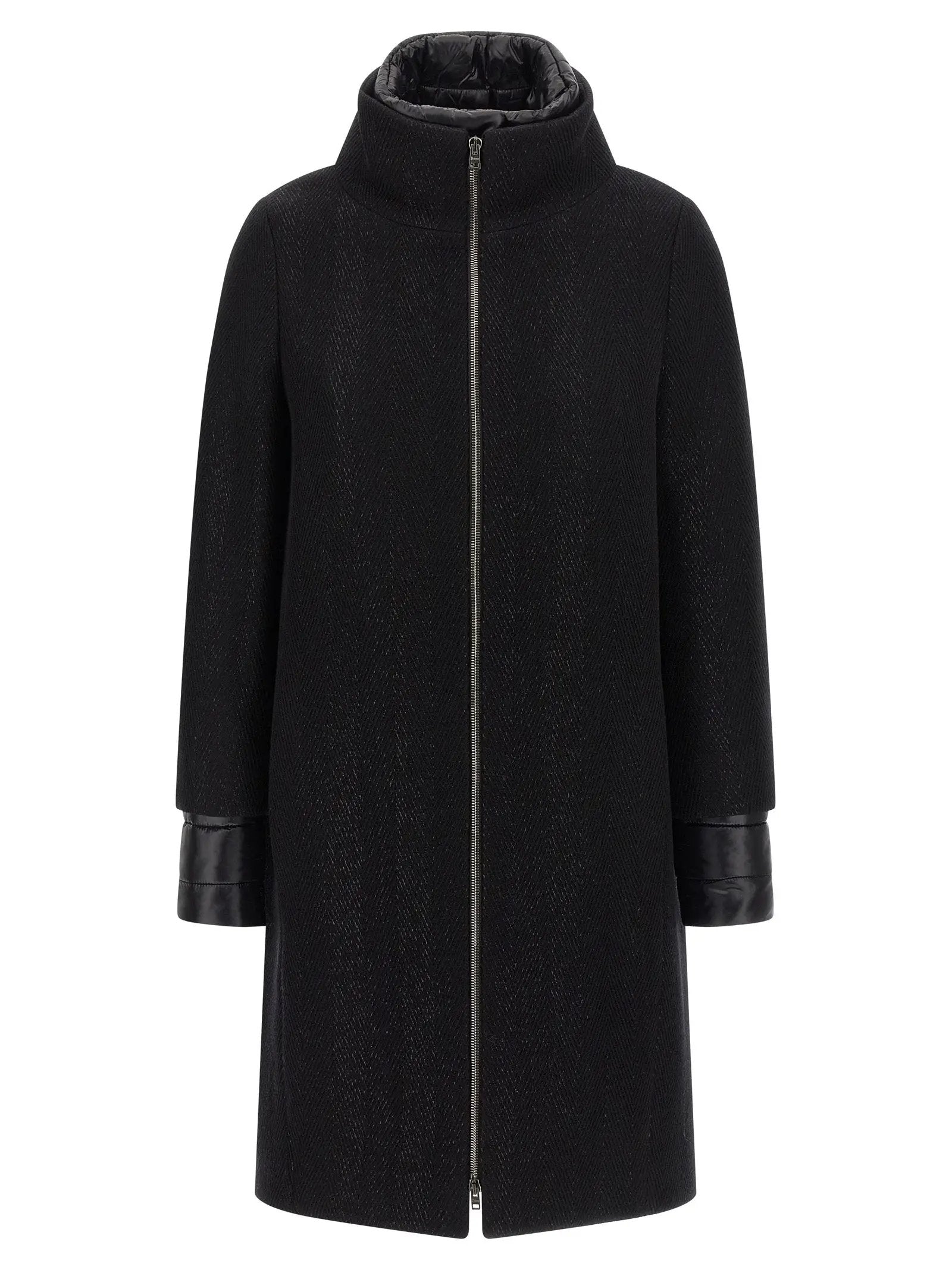 Herno Black Wool Coat