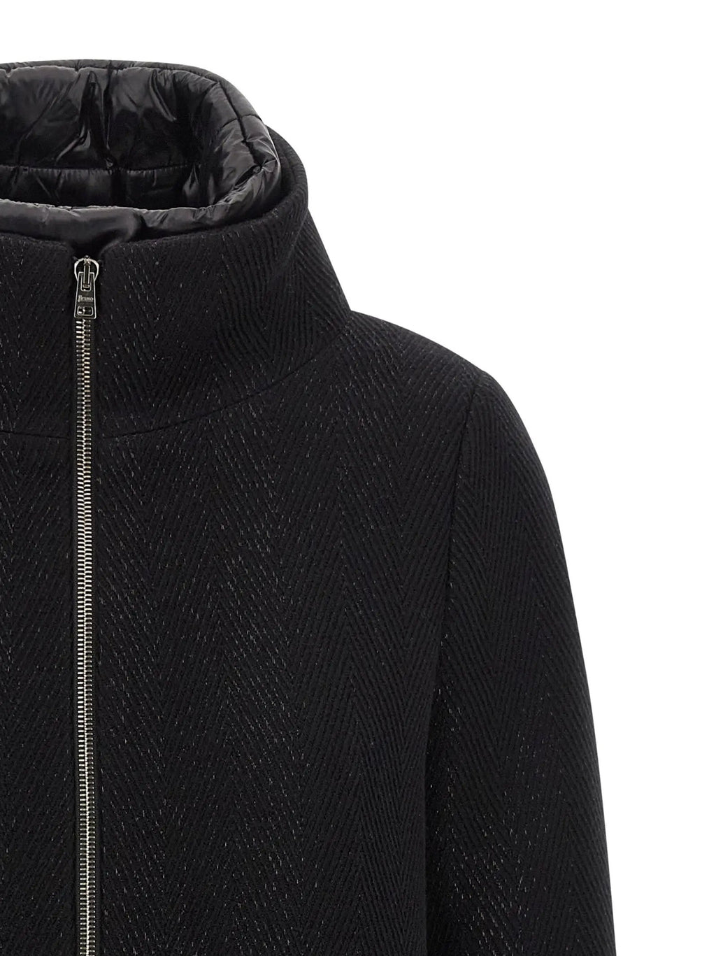 Herno Black Wool Coat