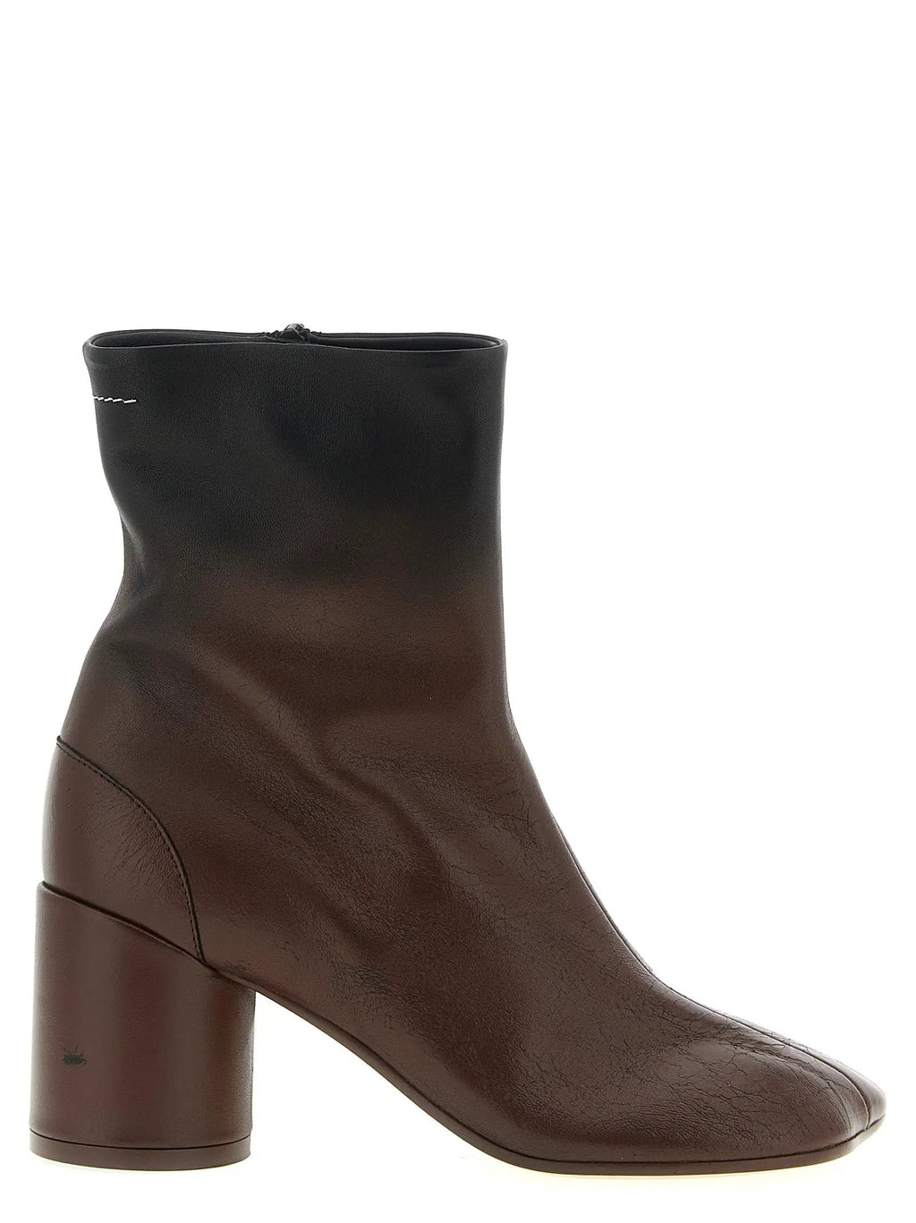 MM6 Maison Margiela Brown Lambskin Ankle Boots