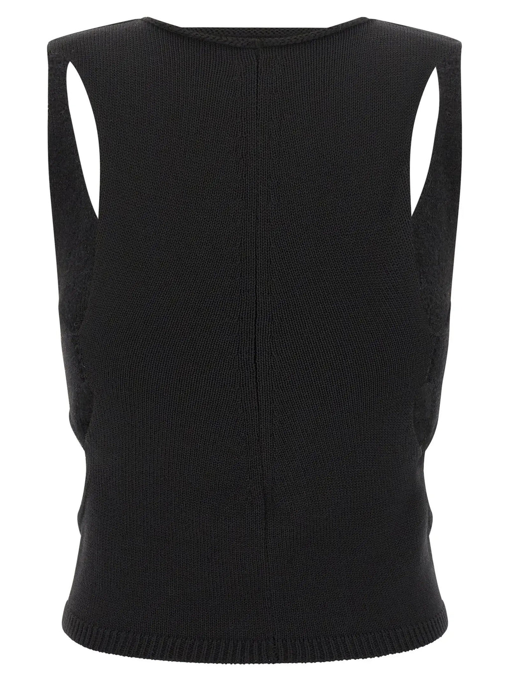Rick Owens Black Wool Tank Tops