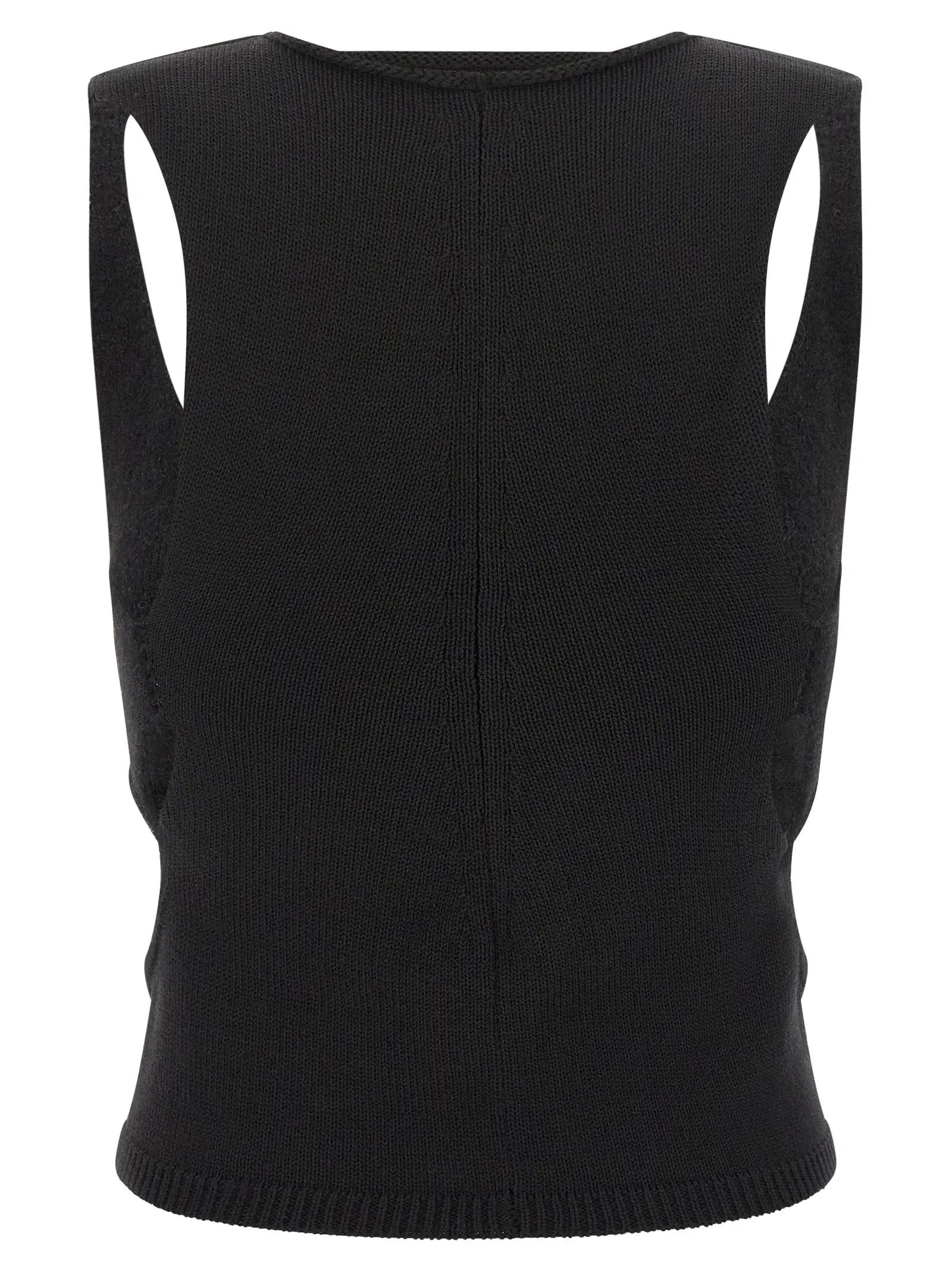 Rick Owens Black Wool Tank Tops