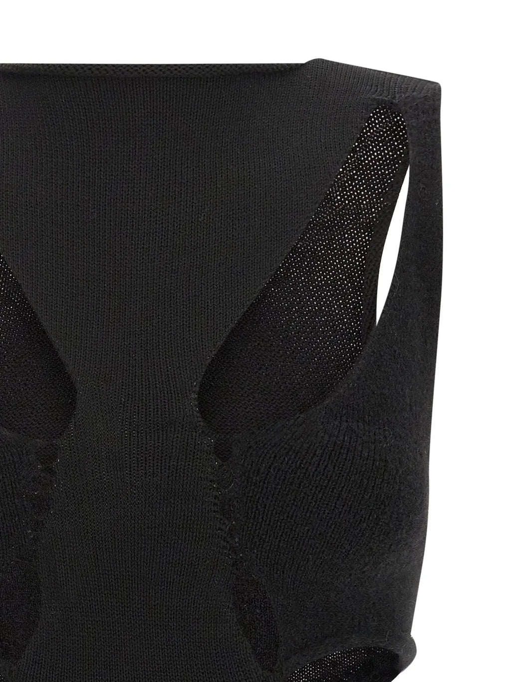 Rick Owens Black Wool Tank Tops