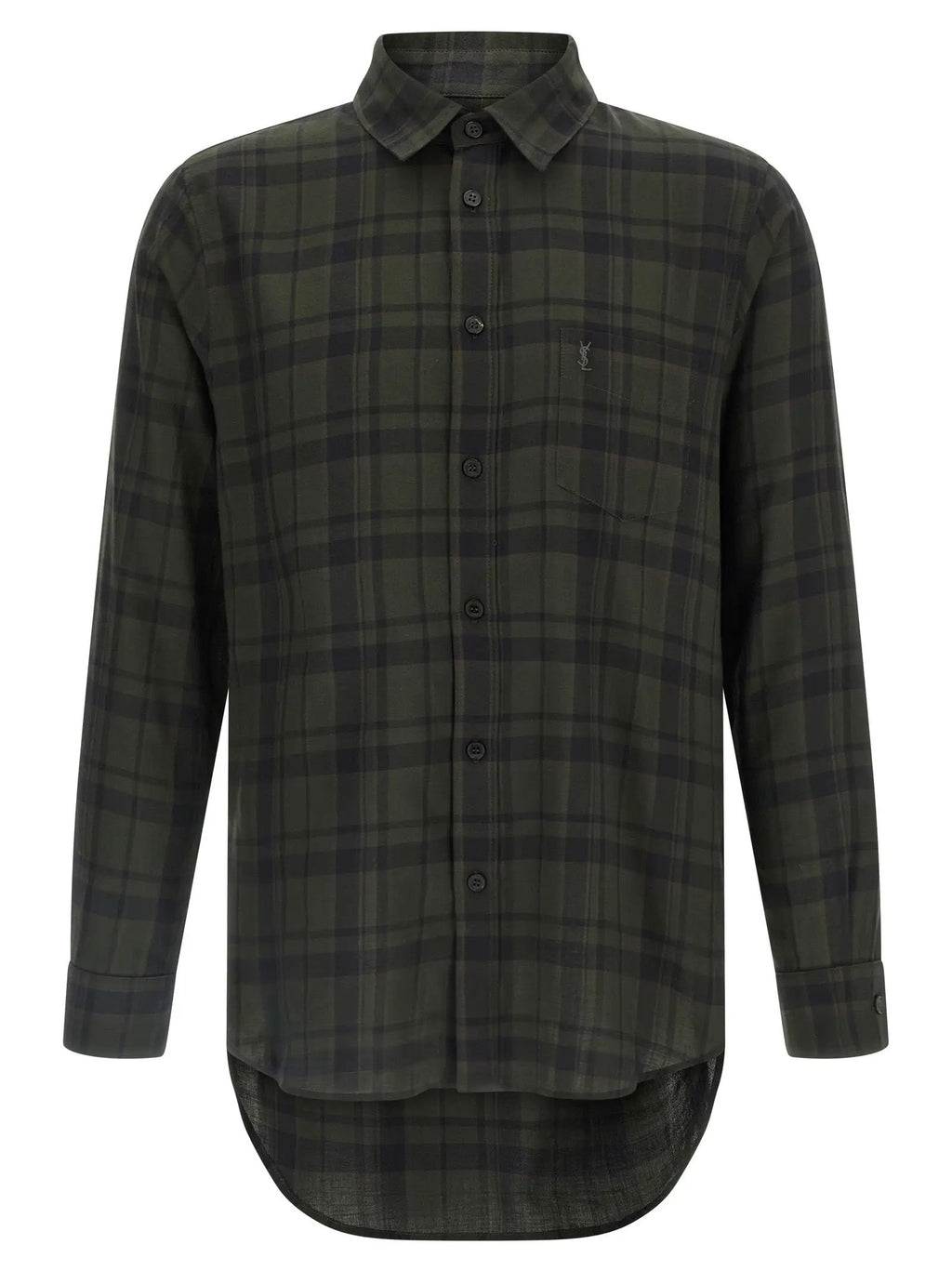 Saint Laurent Bicolor Cotton Blouse