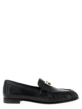 Fendi Black Lamb Leather Slip-On Loafers