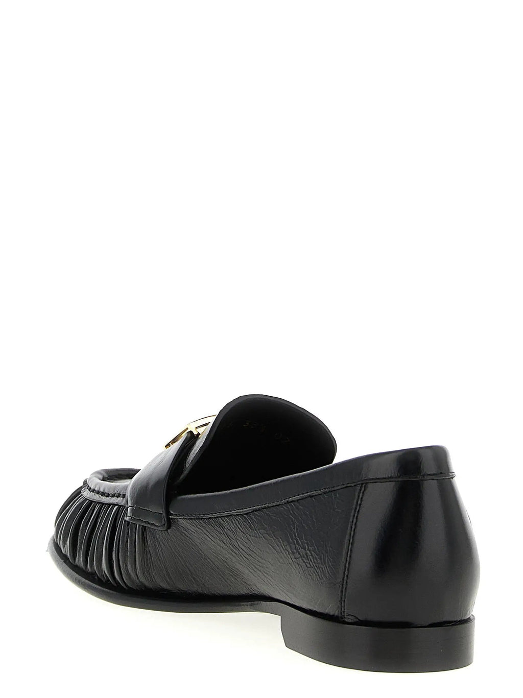 Fendi Black Lamb Leather Slip-On Loafers