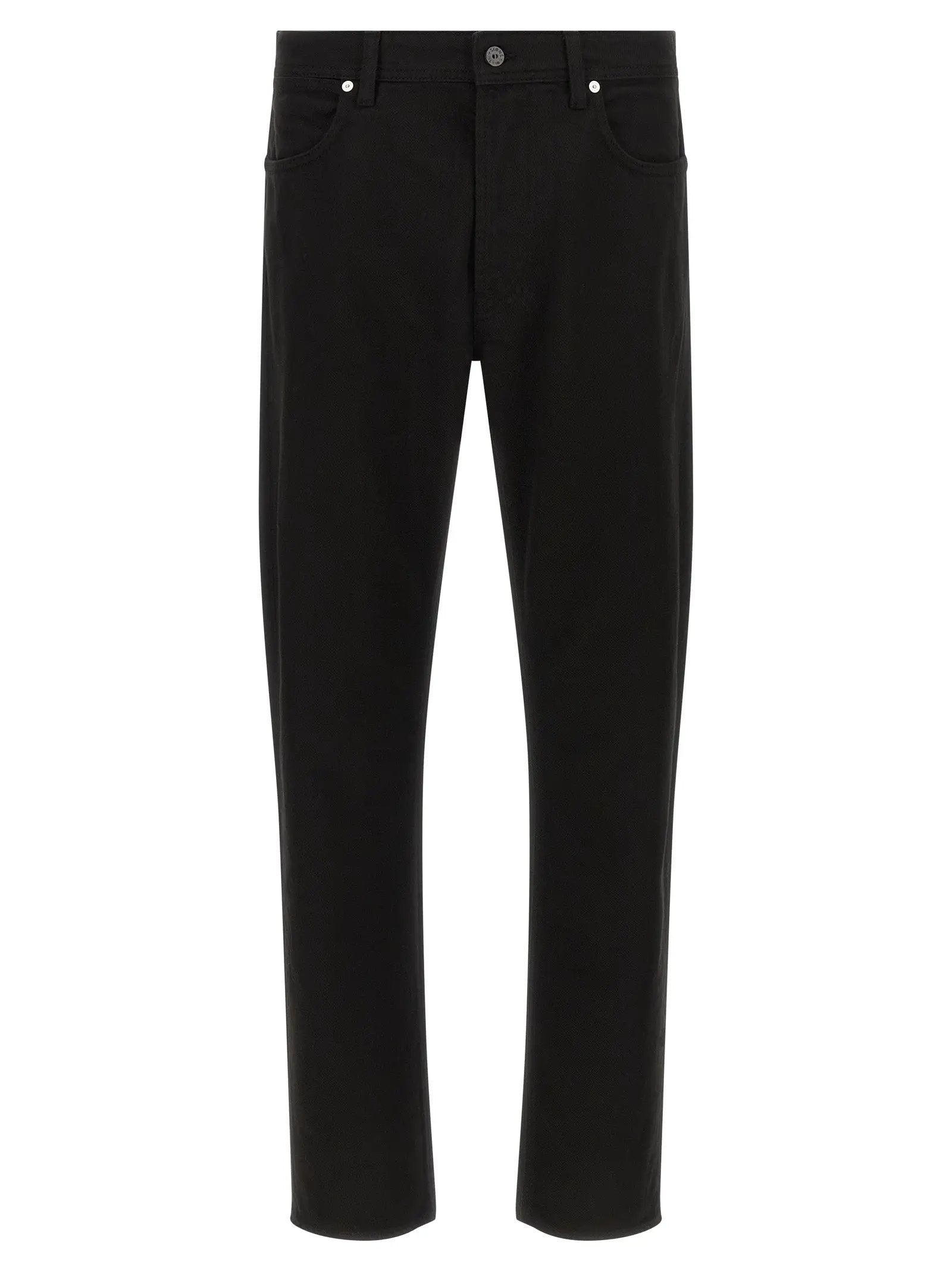 Stone Island Black Cotton Straight-Leg Jeans