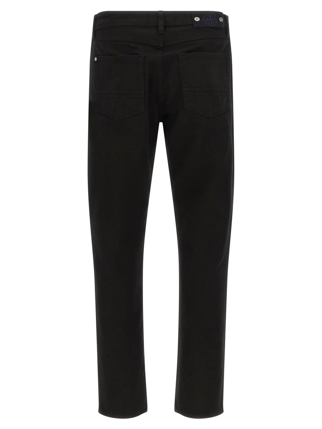 Stone Island Black Cotton Straight-Leg Jeans