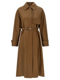 Fendi Brown Lamb Leather Coat
