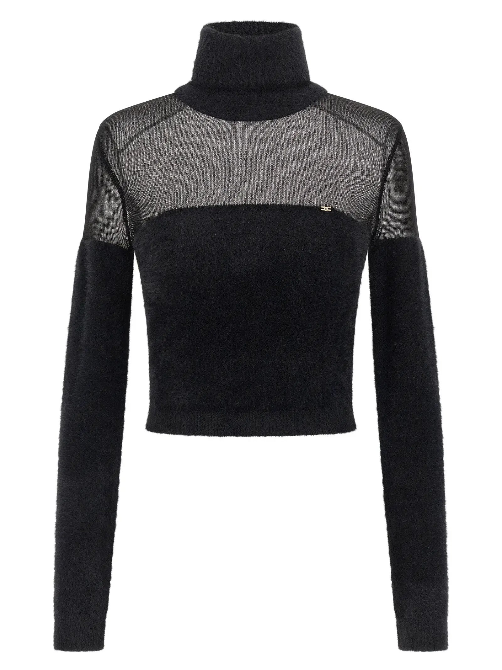 Elisabetta Franchi Black Polyamide Cardigan