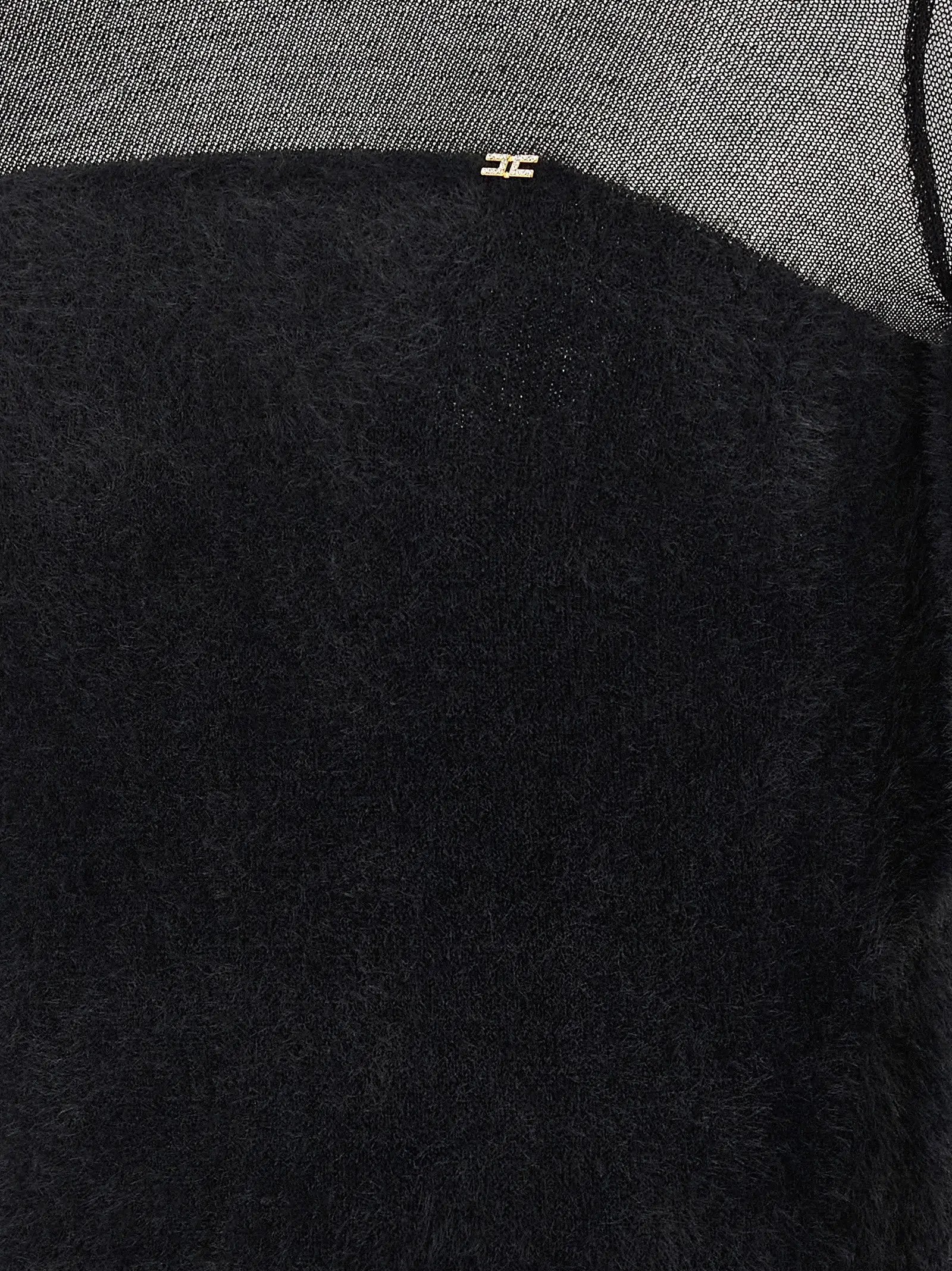 Elisabetta Franchi Black Polyamide Cardigan