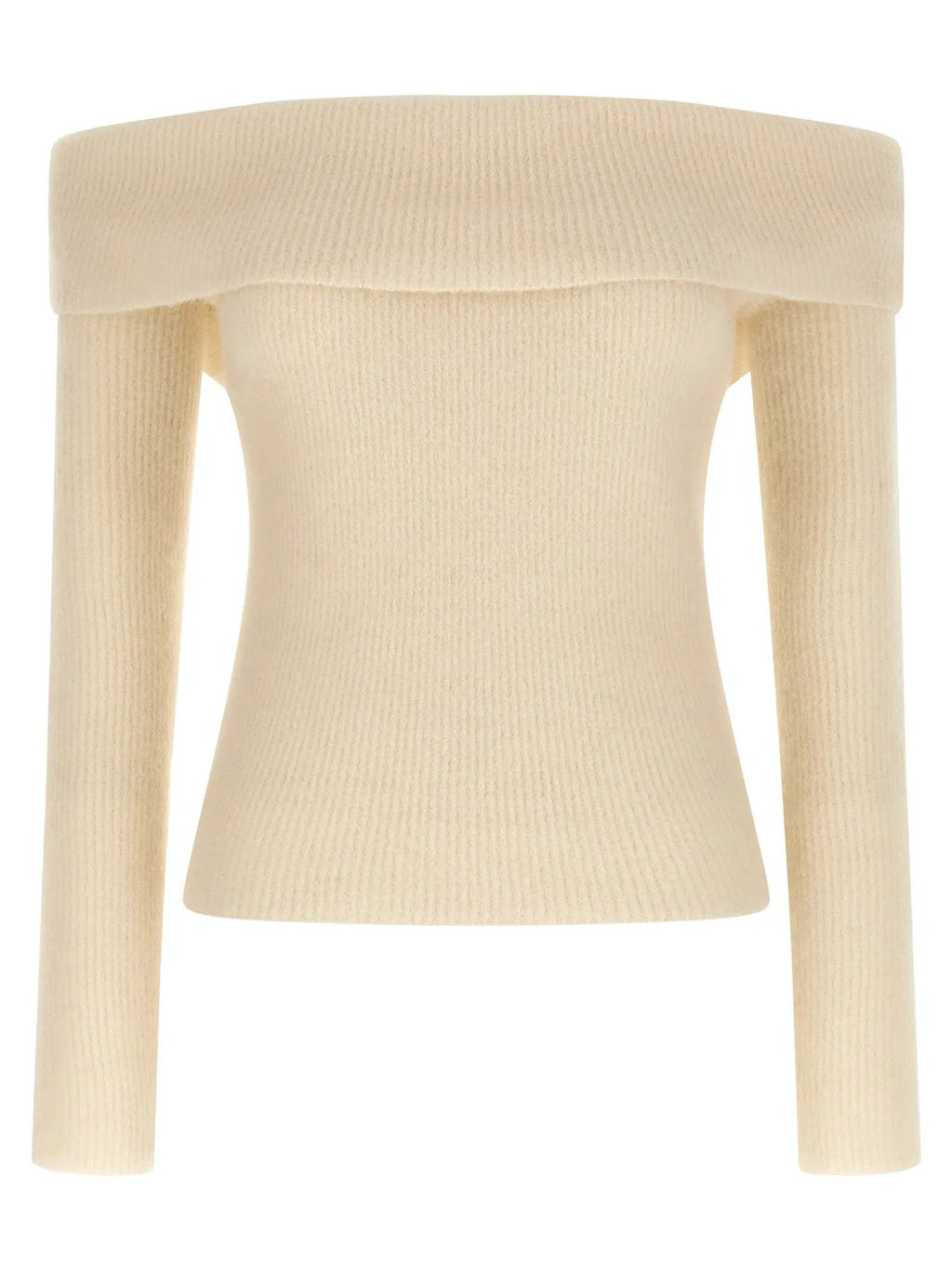 Rick Owens White Wool Cardigan
