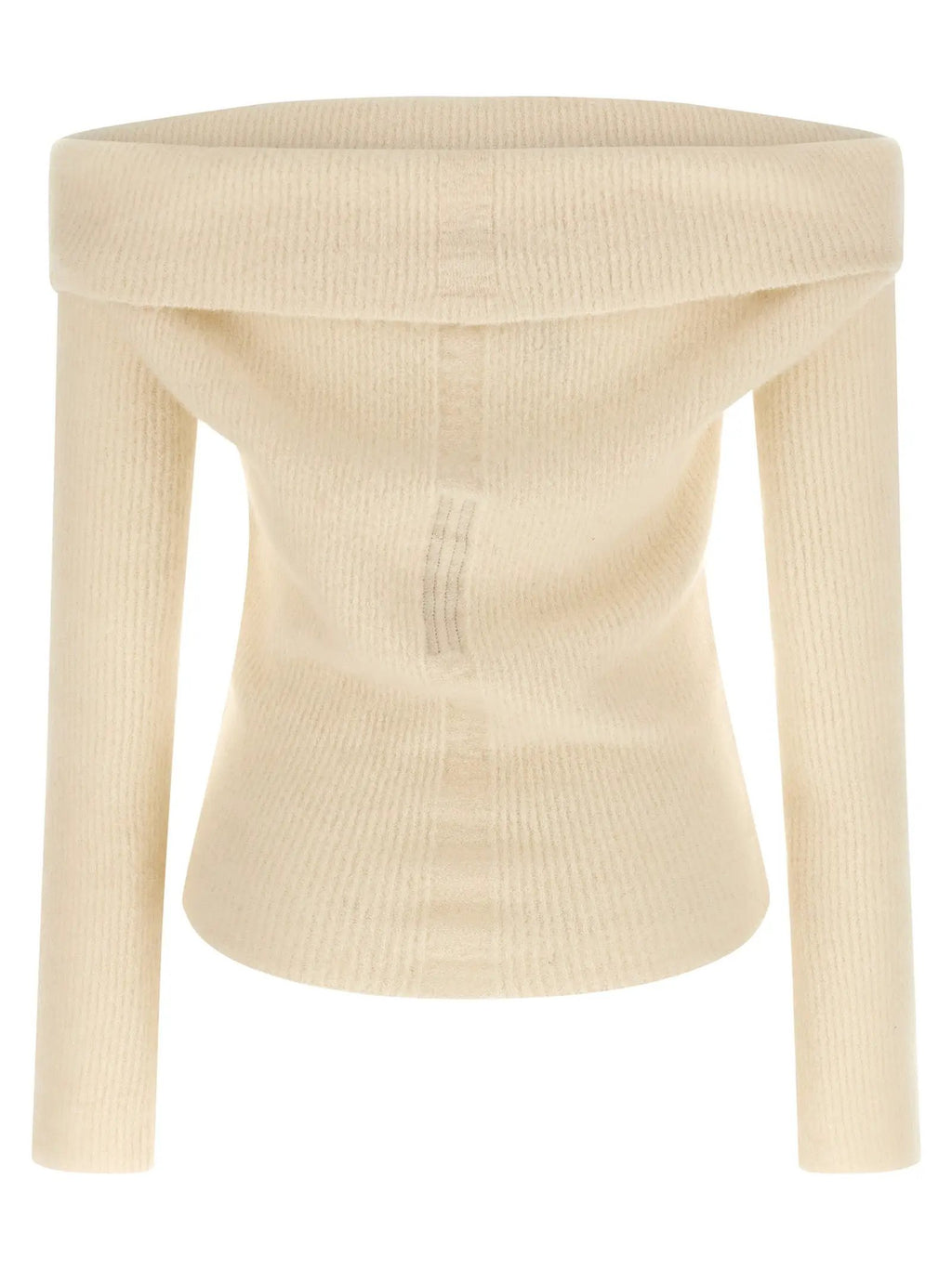 Rick Owens White Wool Cardigan