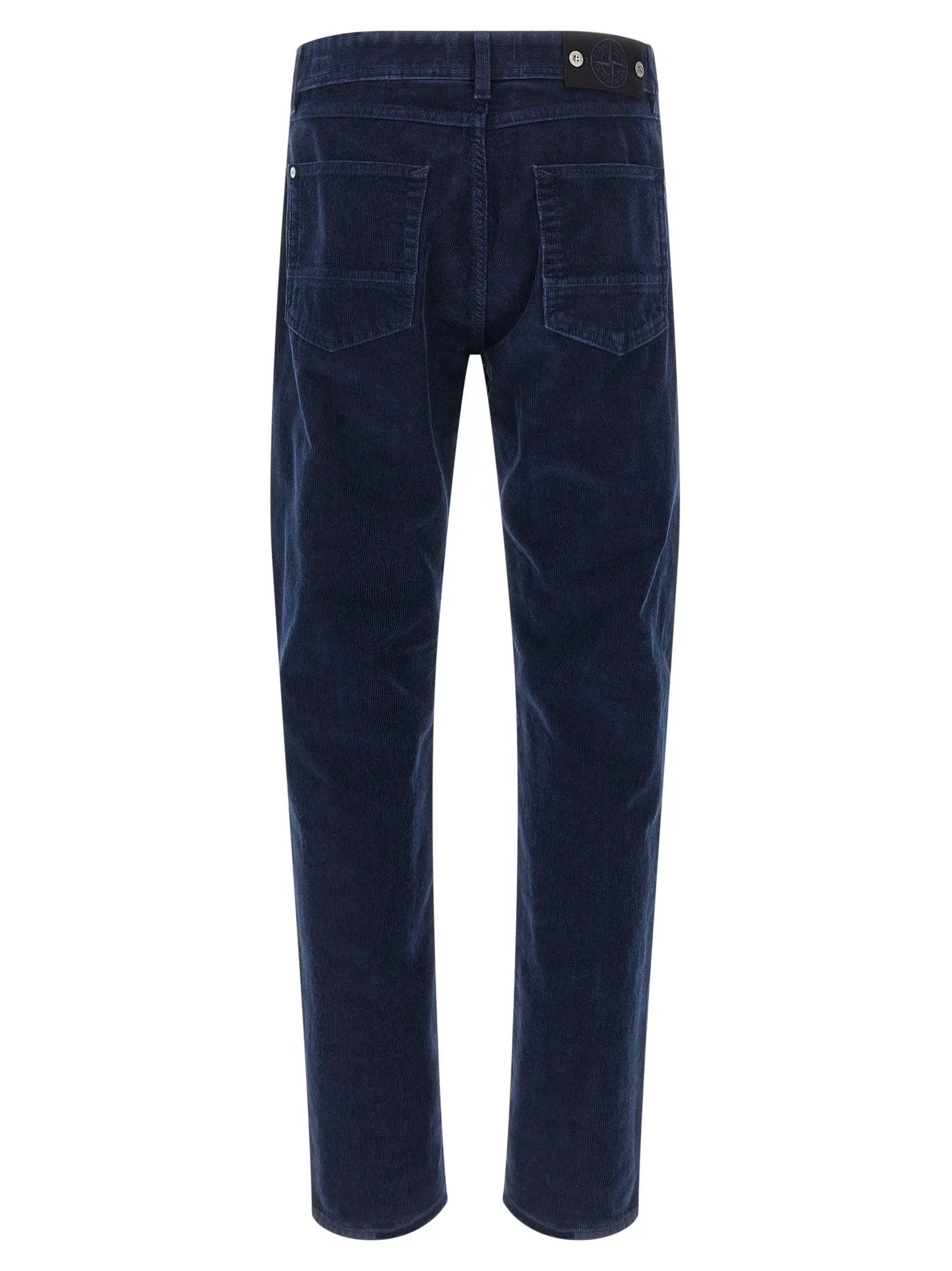 Stone Island Blue Cotton Casual Pants