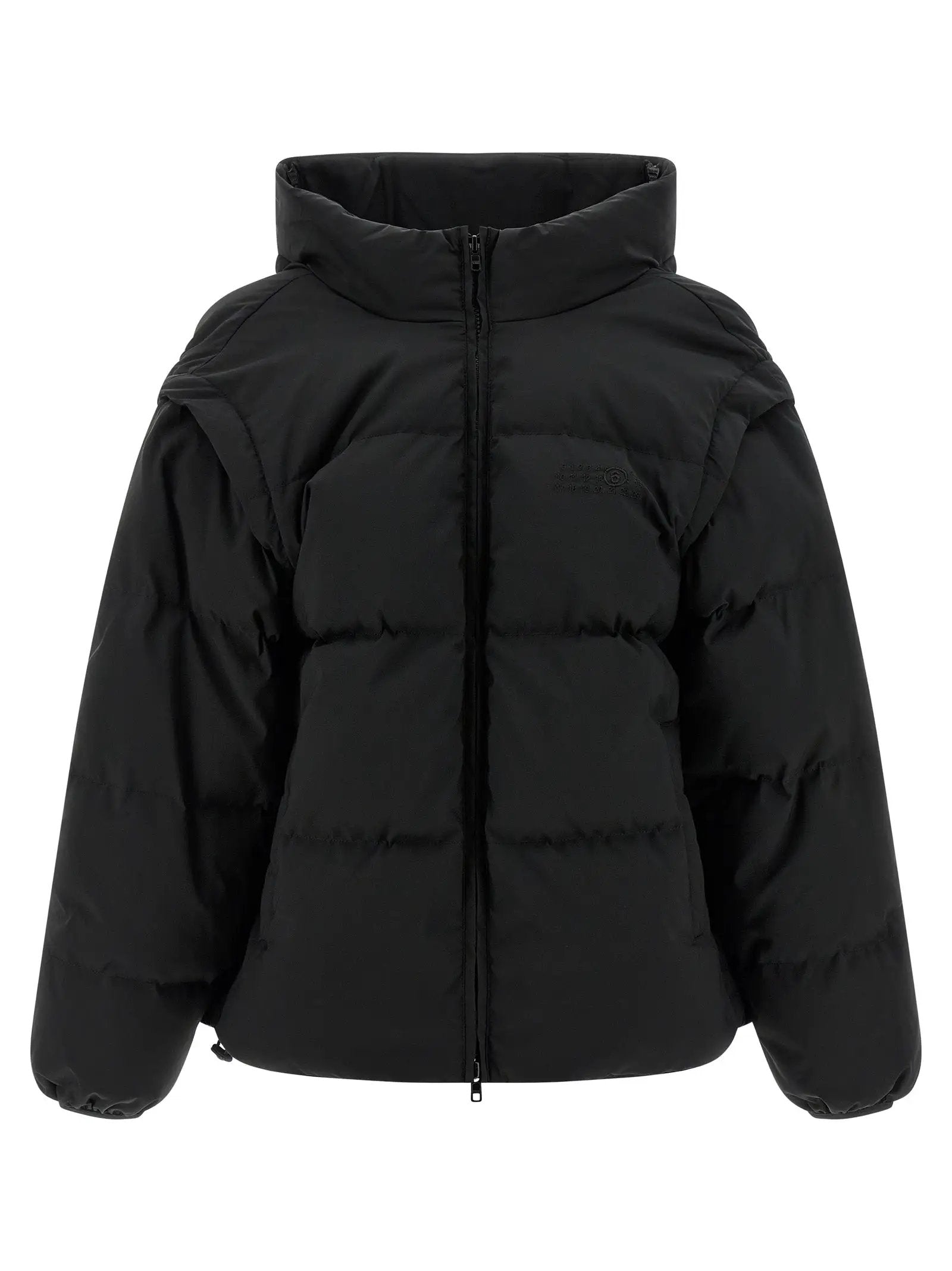 MM6 Maison Margiela Black Polyester Full-Length Jacket
