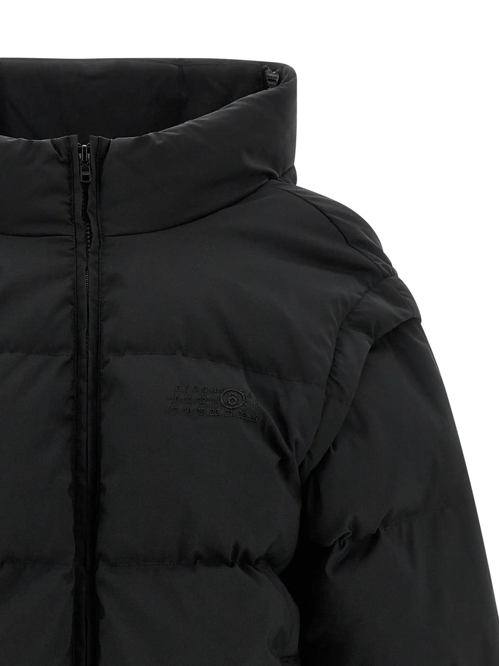 MM6 Maison Margiela Black Polyester Full-Length Jacket