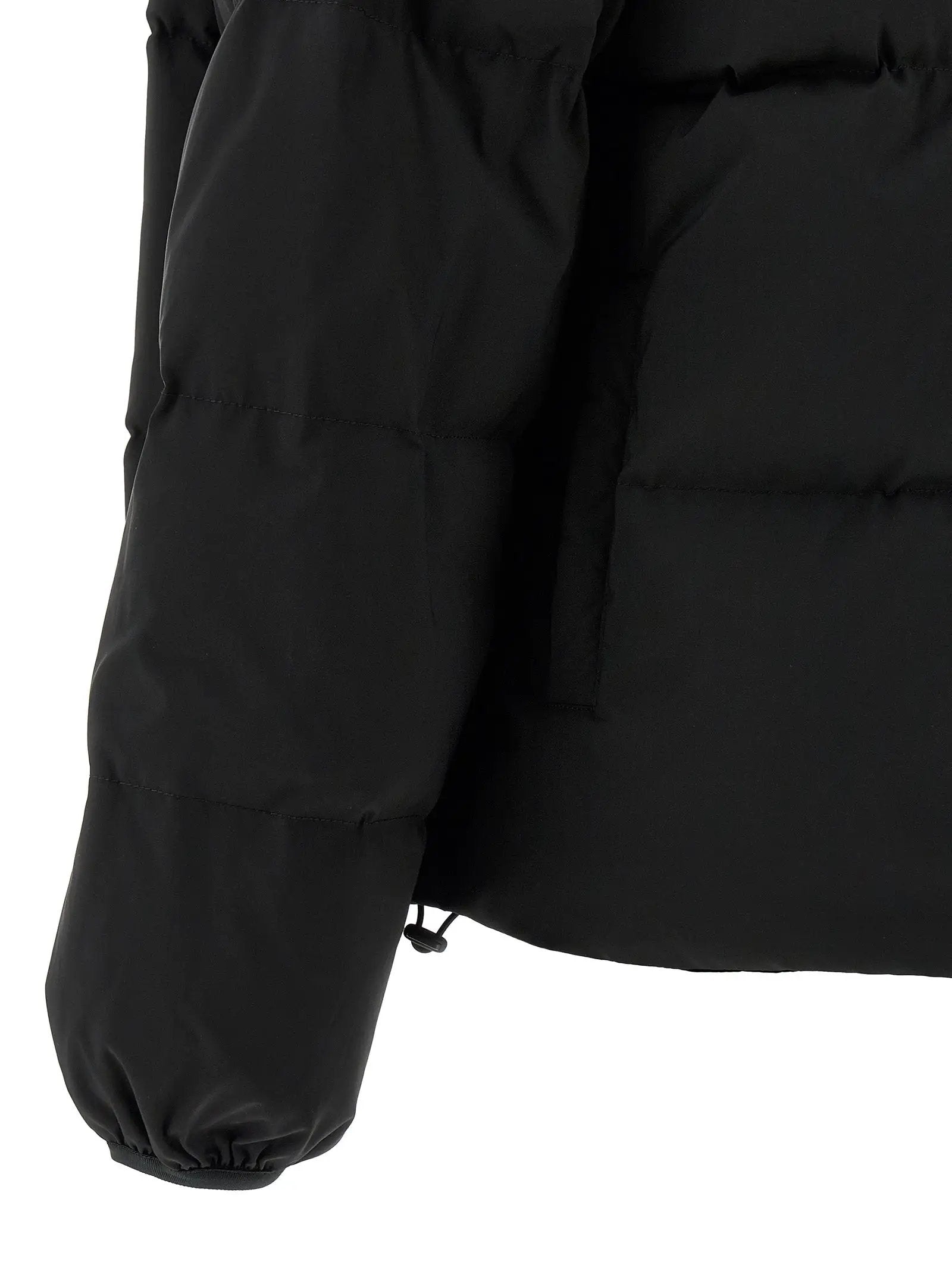 MM6 Maison Margiela Black Polyester Full-Length Jacket