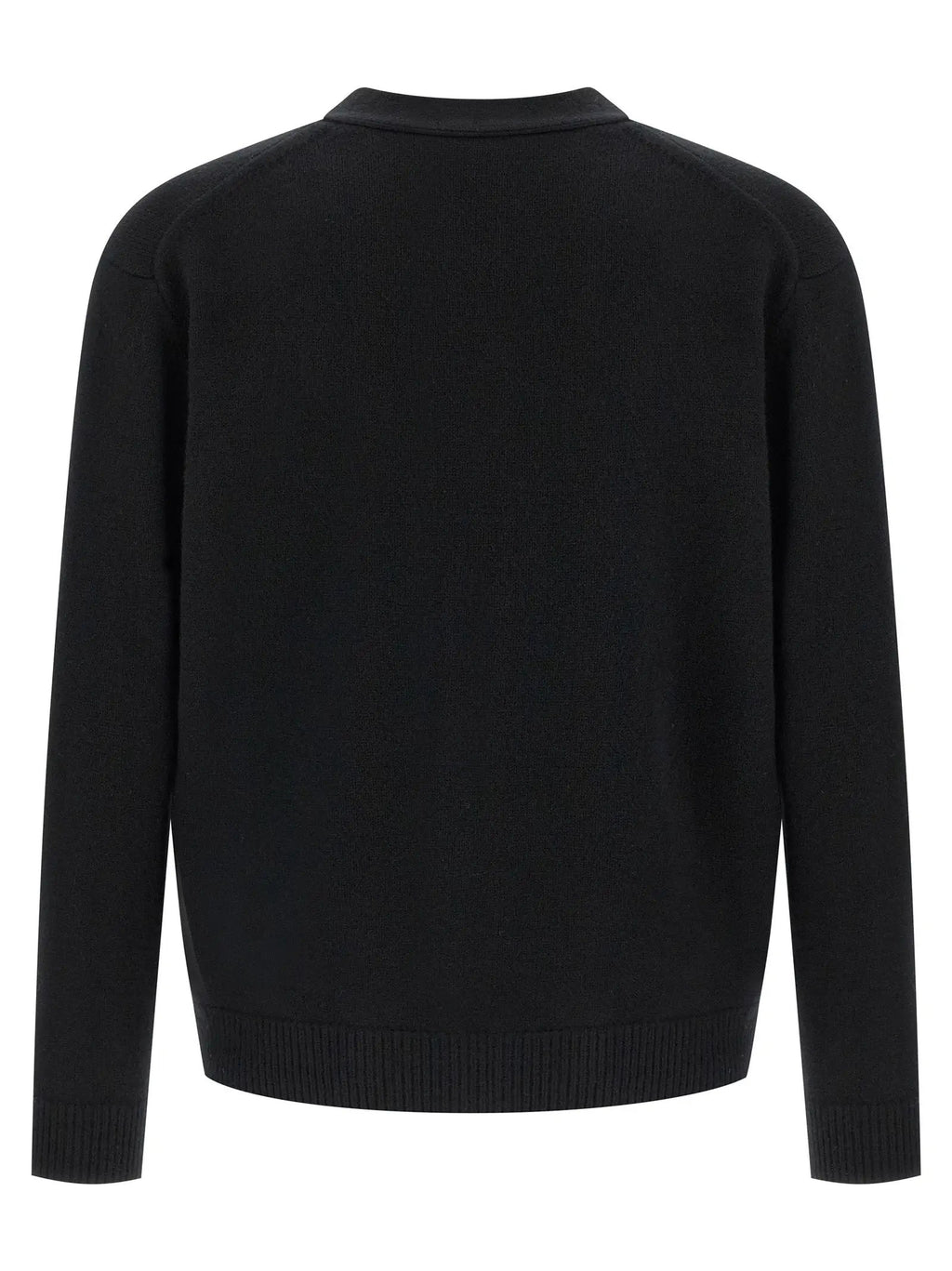 Maison Kitsuné Black Merino Wool Cardigan