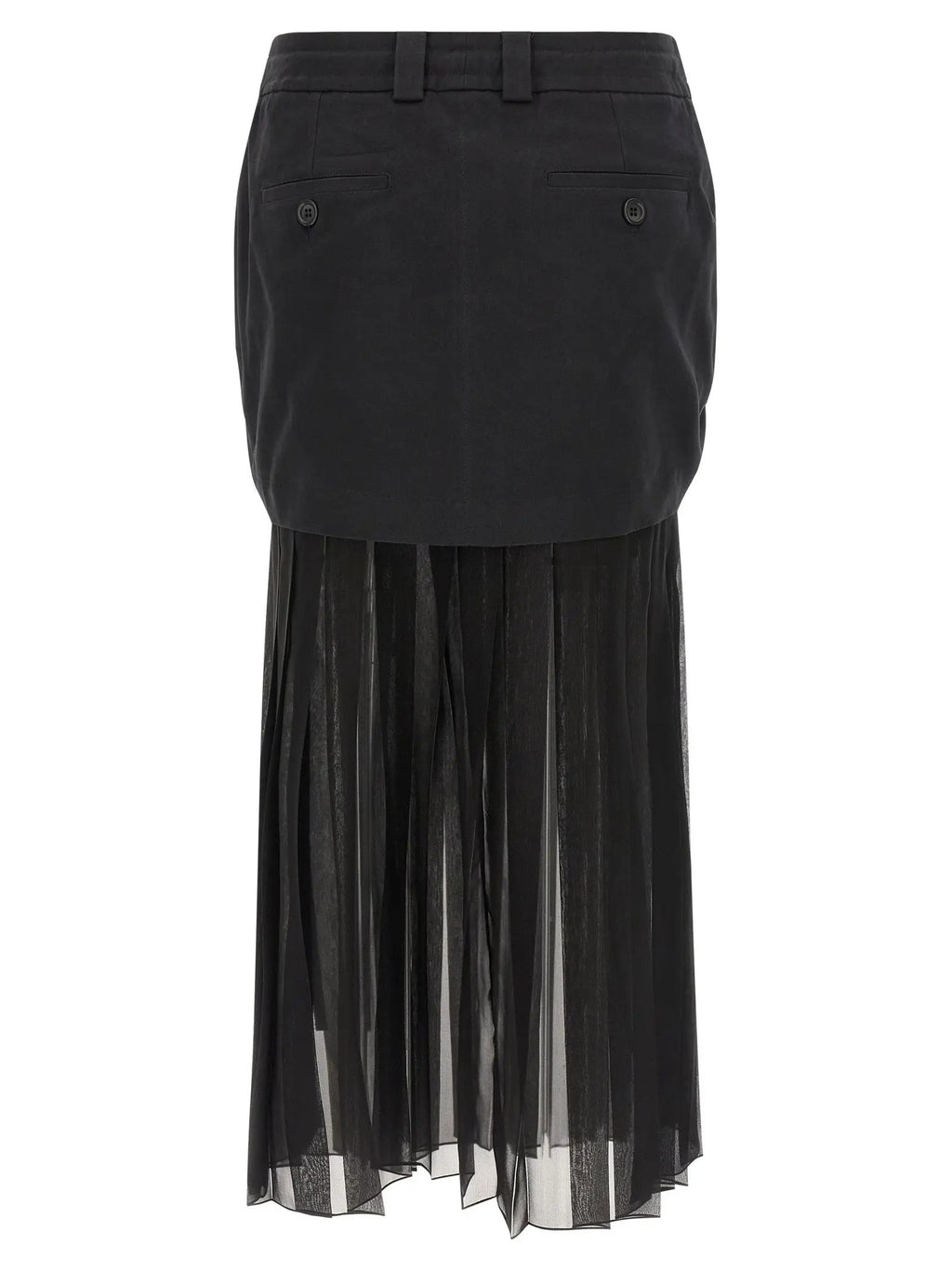 Dolce & Gabbana Black Silk Midi Skirt