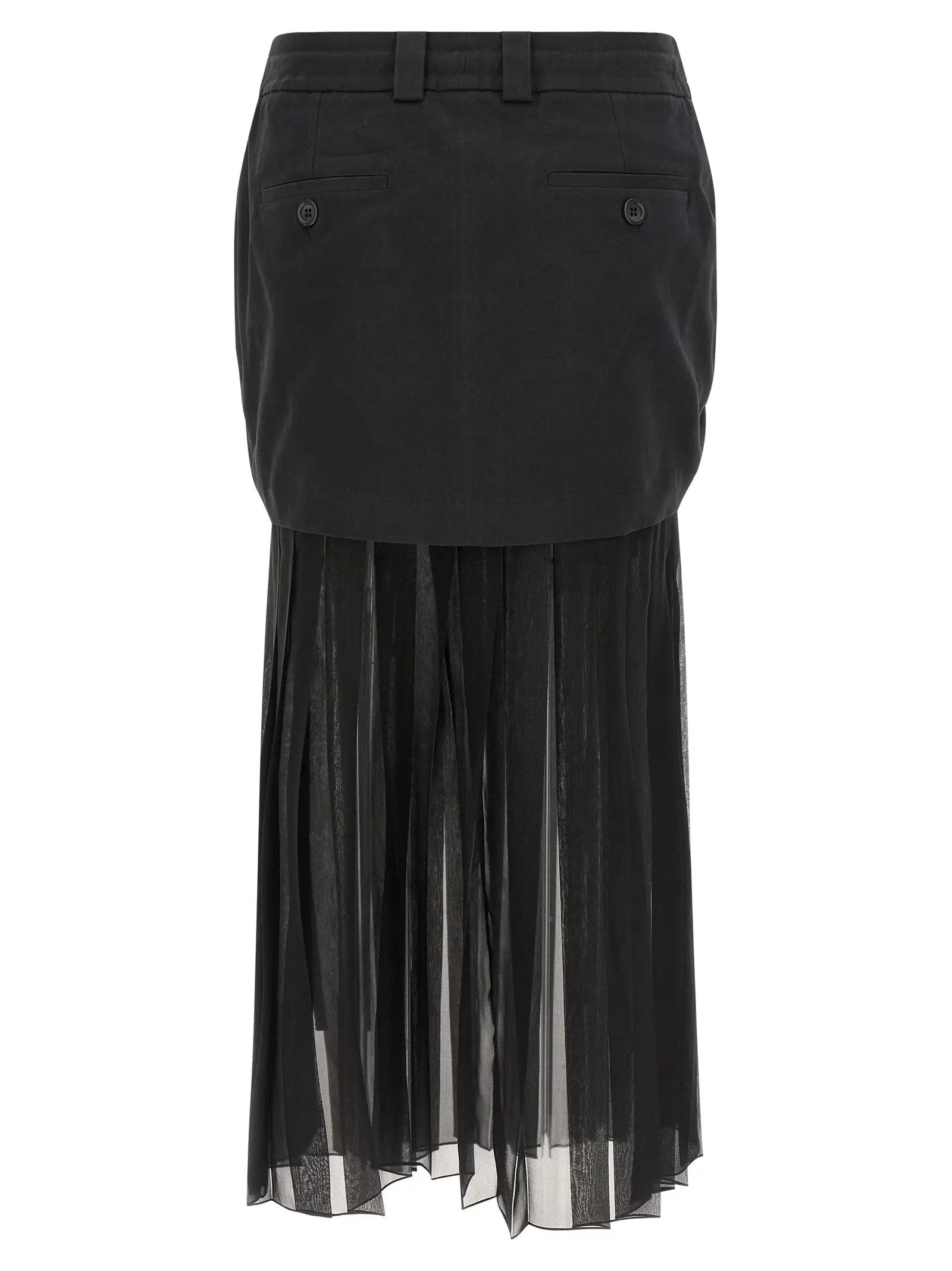 Dolce & Gabbana Black Silk Midi Skirt
