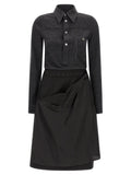 Maison Margiela Gray Virgin Wool Midi Dress