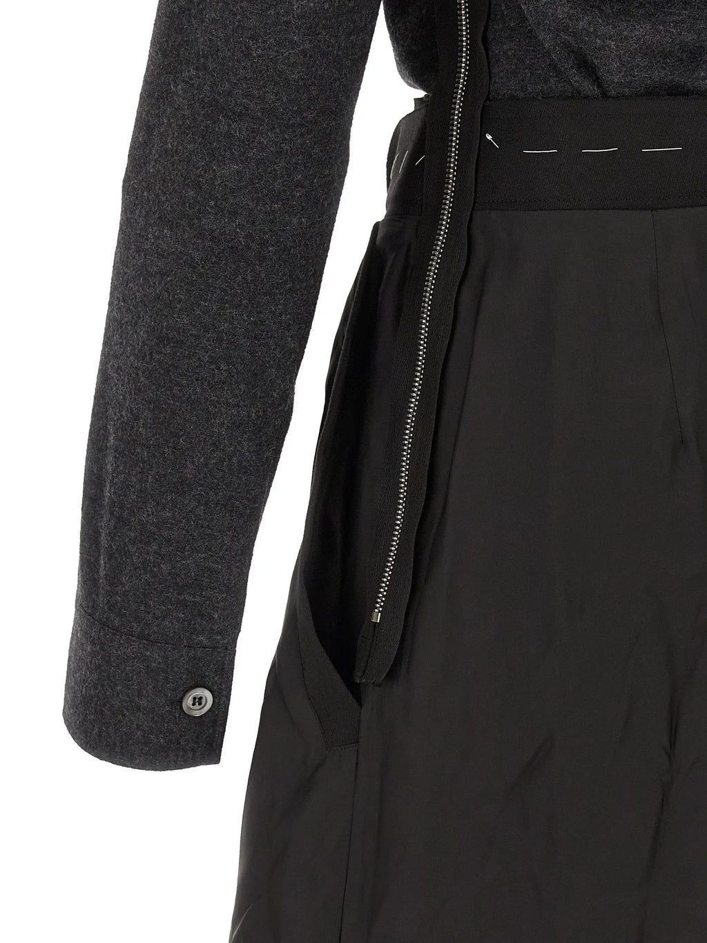 Maison Margiela Gray Virgin Wool Midi Dress