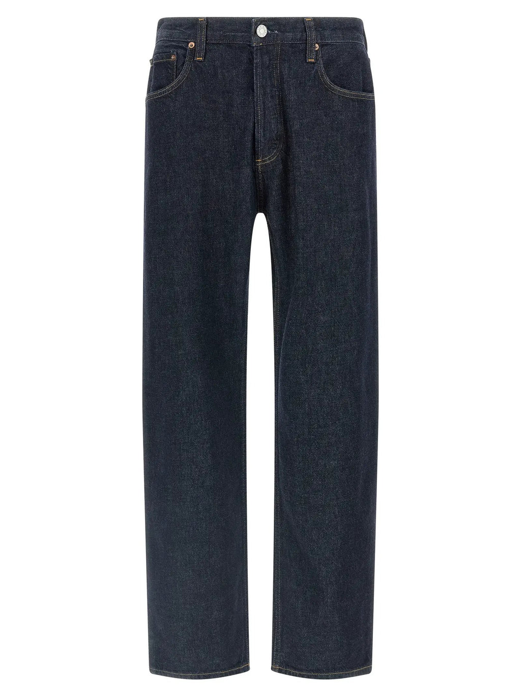 Agolde Blue Cotton Straight-Leg Jeans