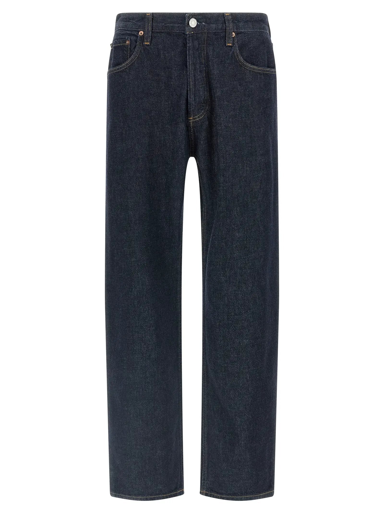 Agolde Blue Cotton Straight-Leg Jeans