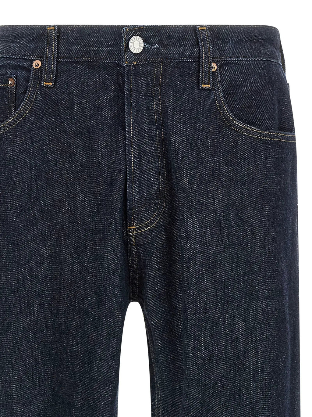 Agolde Blue Cotton Straight-Leg Jeans