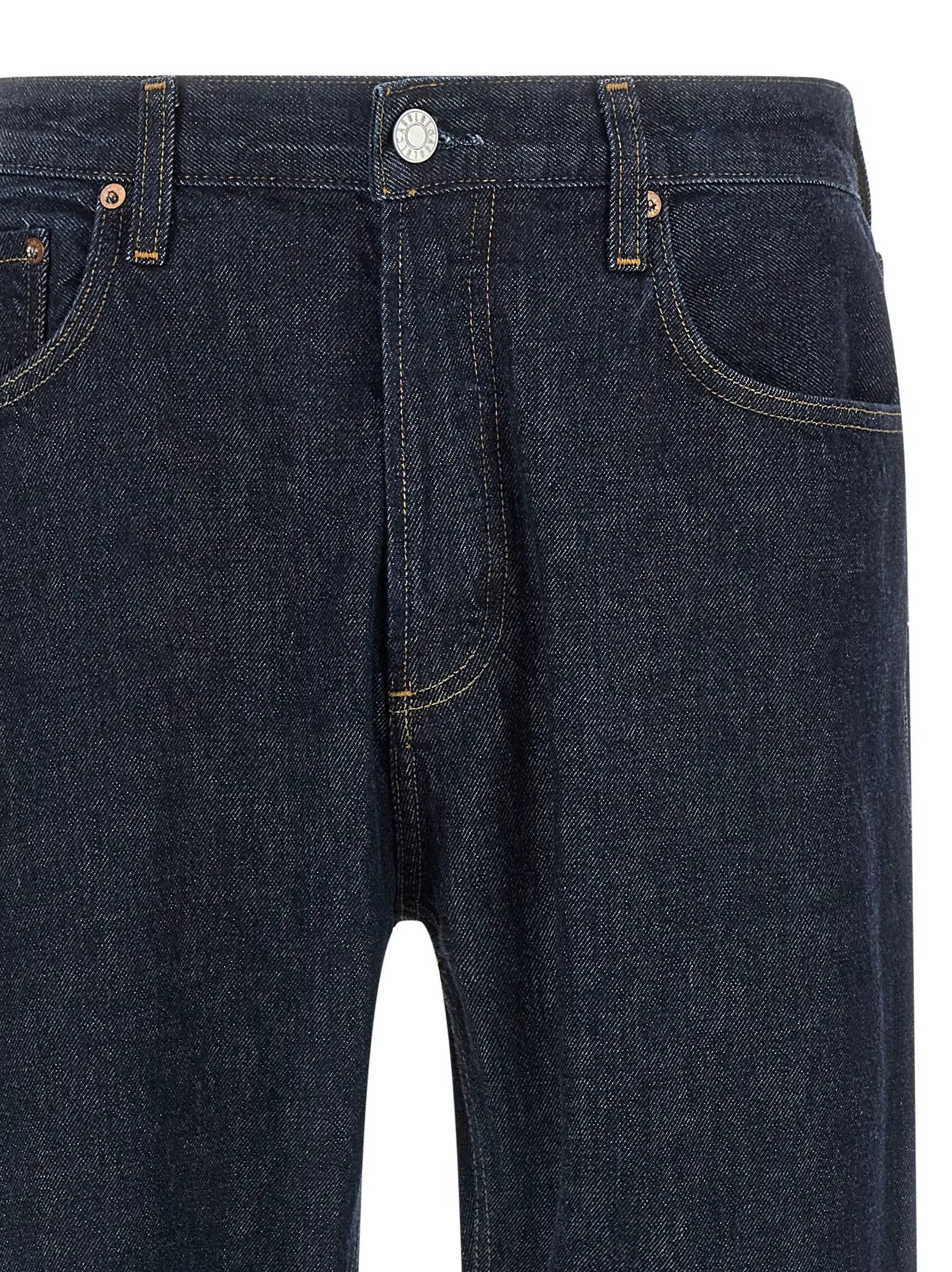 Agolde Blue Cotton Straight-Leg Jeans