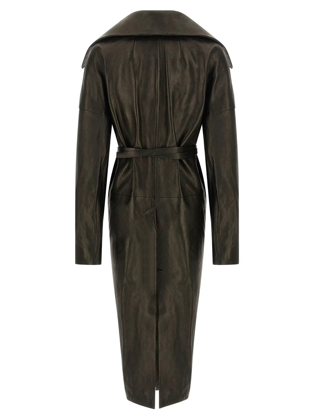 Rick Owens Black Lamb Leather Coat