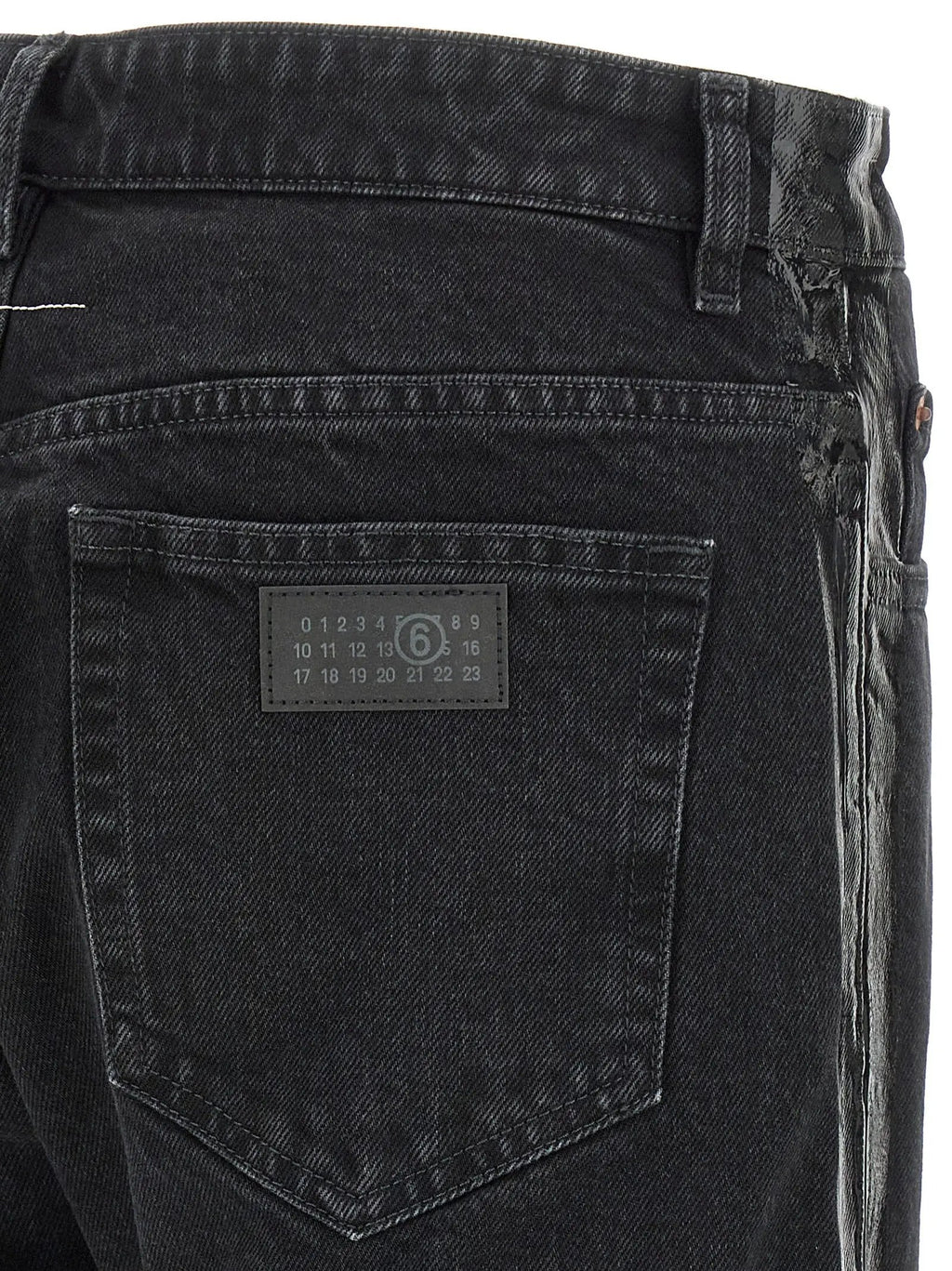 MM6 Maison Margiela Black Cotton Tapered Jeans