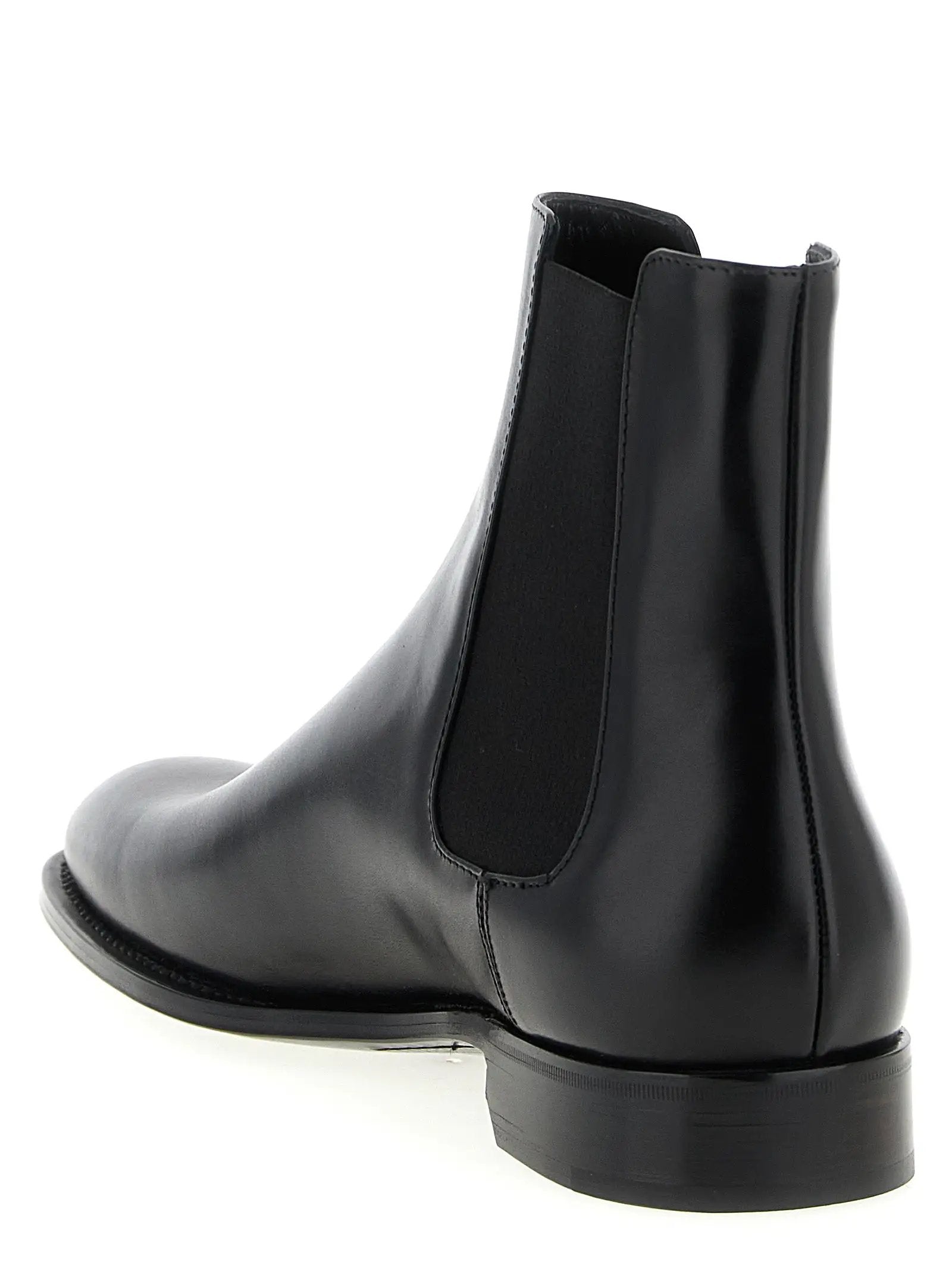 Saint Laurent Black Calfskin Chelsea Boots