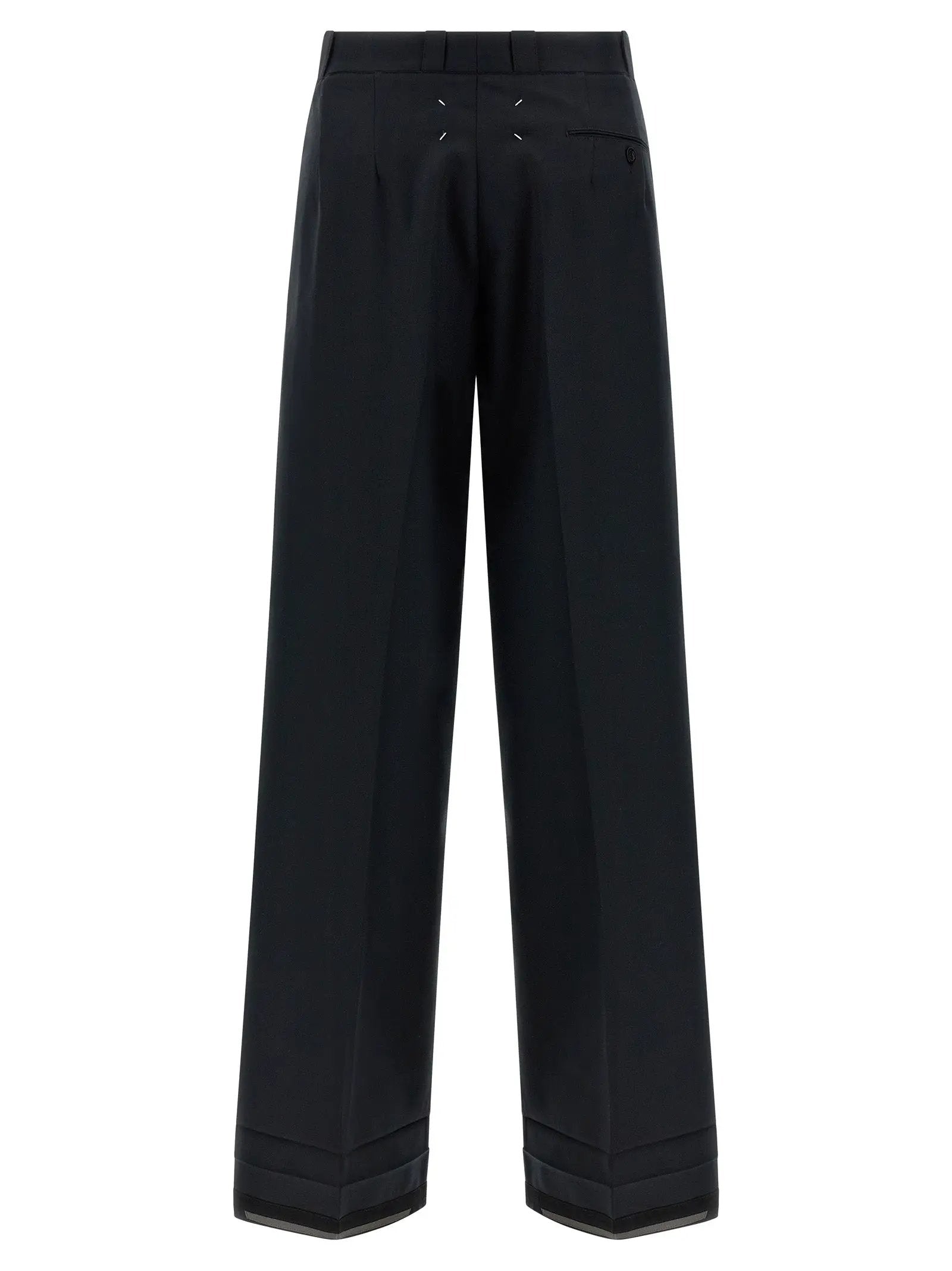 Maison Margiela Black Wool Dress Pants