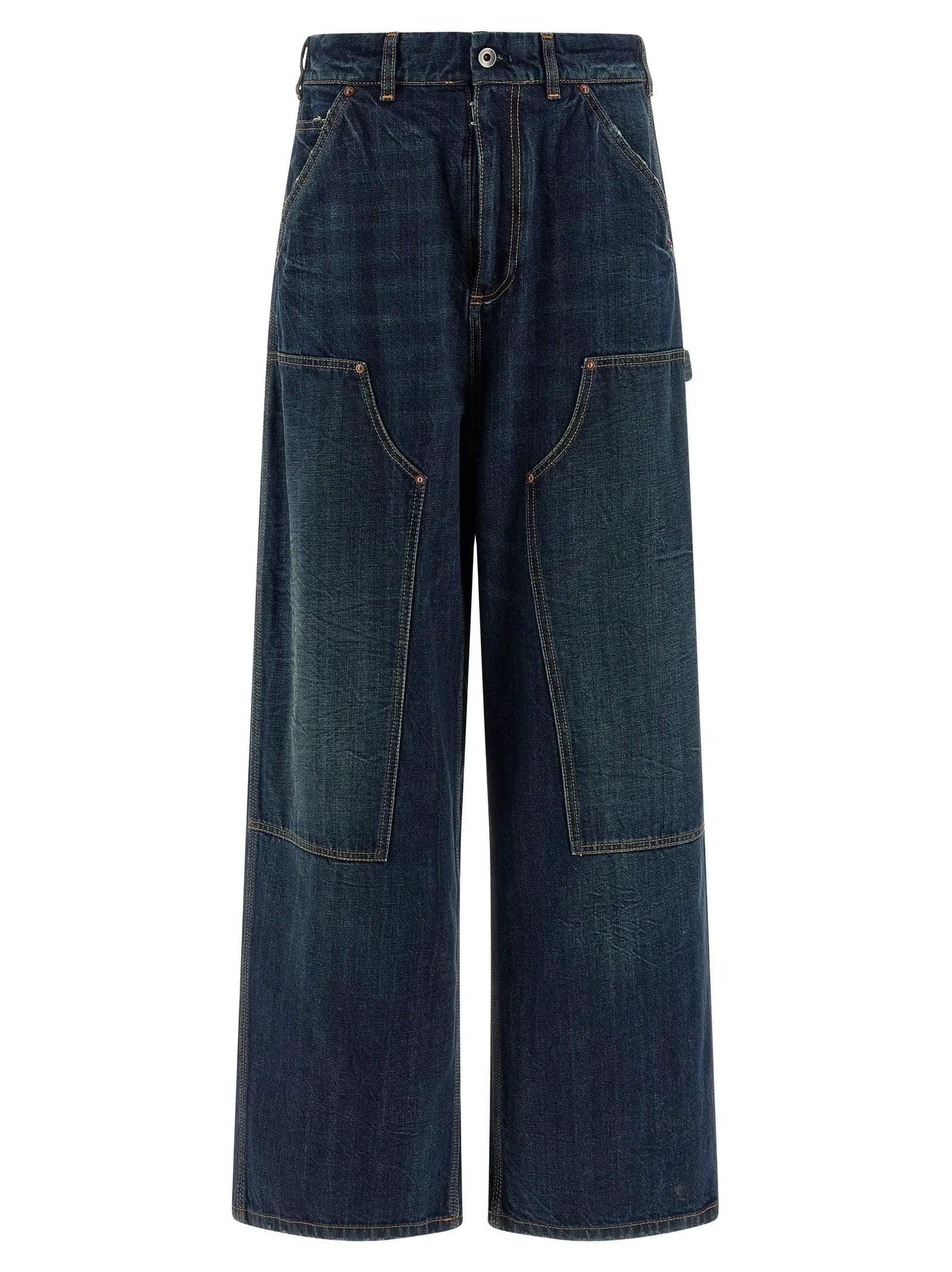 Maison Margiela Blue Cotton Relaxed Fit Jeans